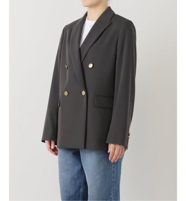 NOBLE「《セットアップ対応》フローツイルピークドラペルジャケット」|テーラードジャケット|