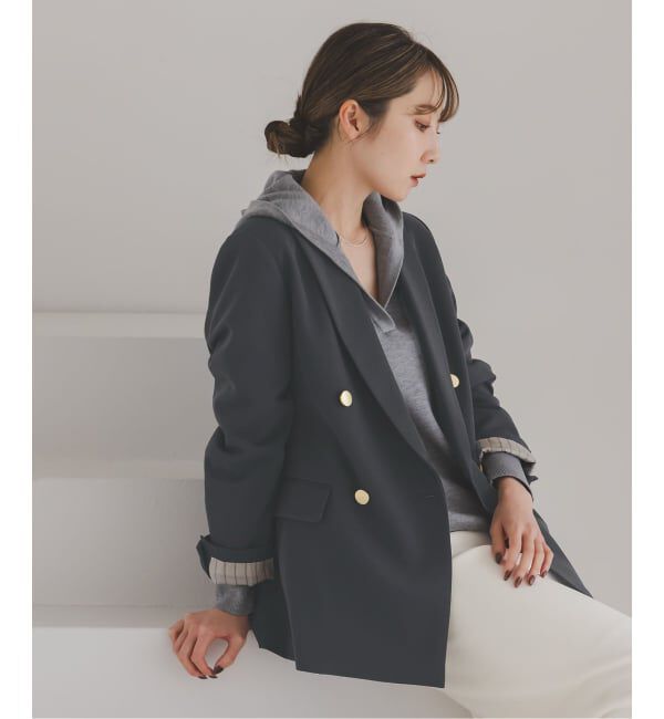 NOBLE「《セットアップ対応》フローツイルピークドラペルジャケット」|テーラードジャケット|