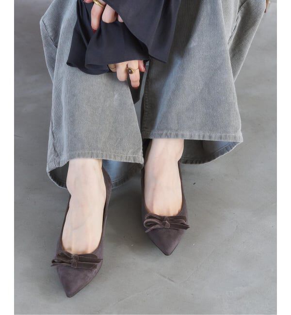  「4.5cmポインテッドダブルリボンパンプス」|パンプス|