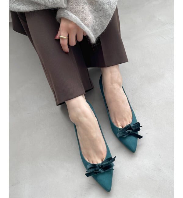  「4.5cmポインテッドダブルリボンパンプス」|パンプス|