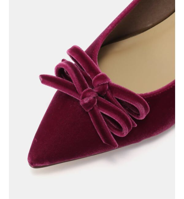  「4.5cmポインテッドダブルリボンパンプス」|パンプス|