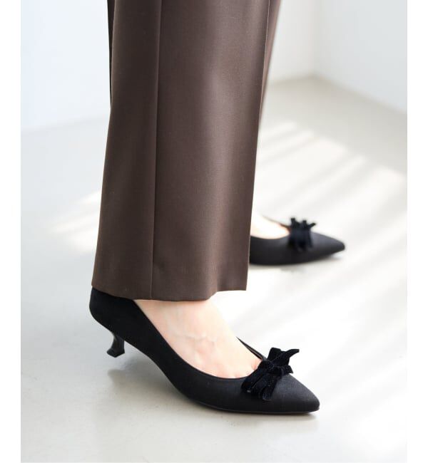  「4.5cmポインテッドダブルリボンパンプス」|パンプス|