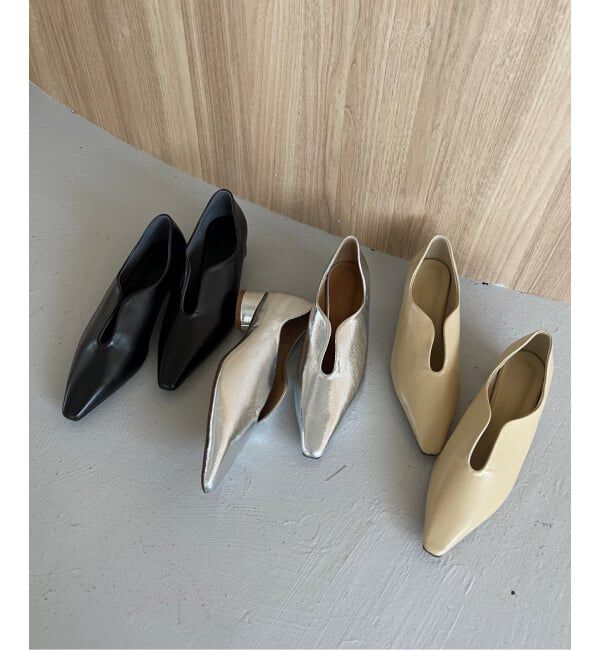  「3cmフレンチスクエアスリットパンプス」|パンプス|