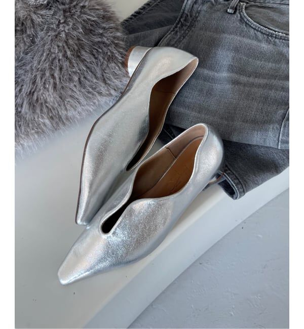  「3cmフレンチスクエアスリットパンプス」|パンプス|