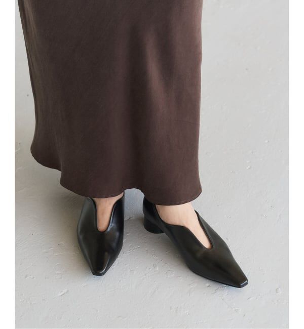  「3cmフレンチスクエアスリットパンプス」|パンプス|