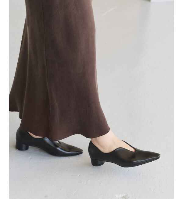  「3cmフレンチスクエアスリットパンプス」|パンプス|