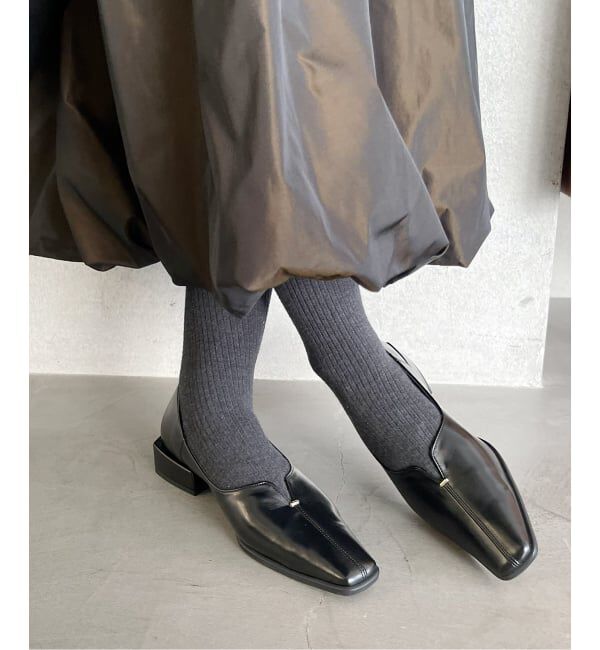  「《追加》2.5cmスクエアスリットソフトフラット」|その他|ブラック A