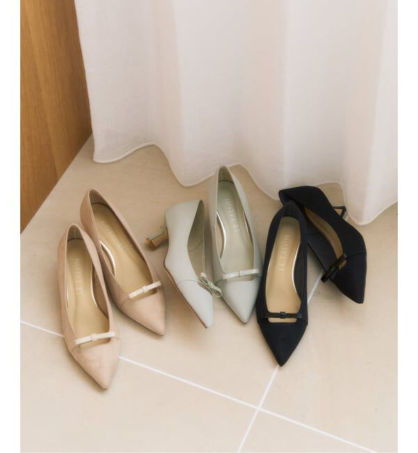  「5cmポインテッドナローリボンパンプス」|パンプス|