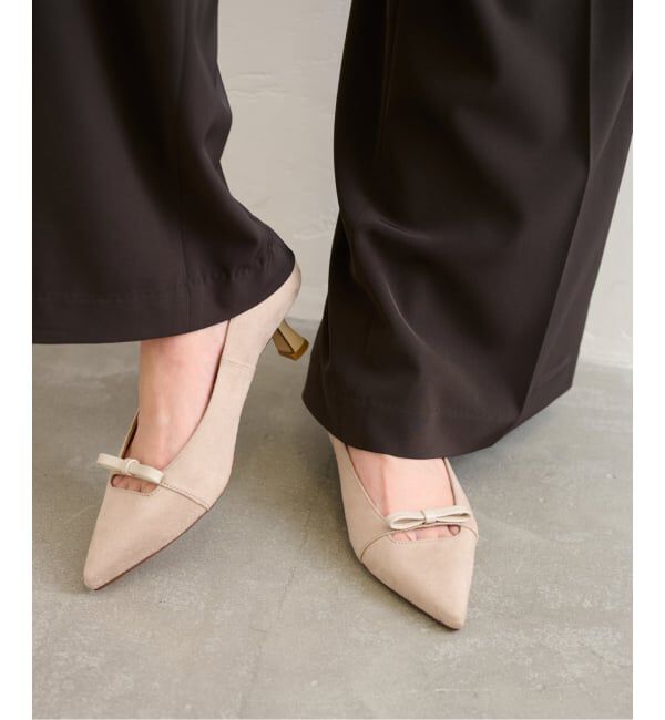  「5cmポインテッドナローリボンパンプス」|パンプス|