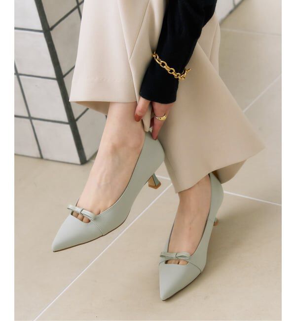  「5cmポインテッドナローリボンパンプス」|パンプス|