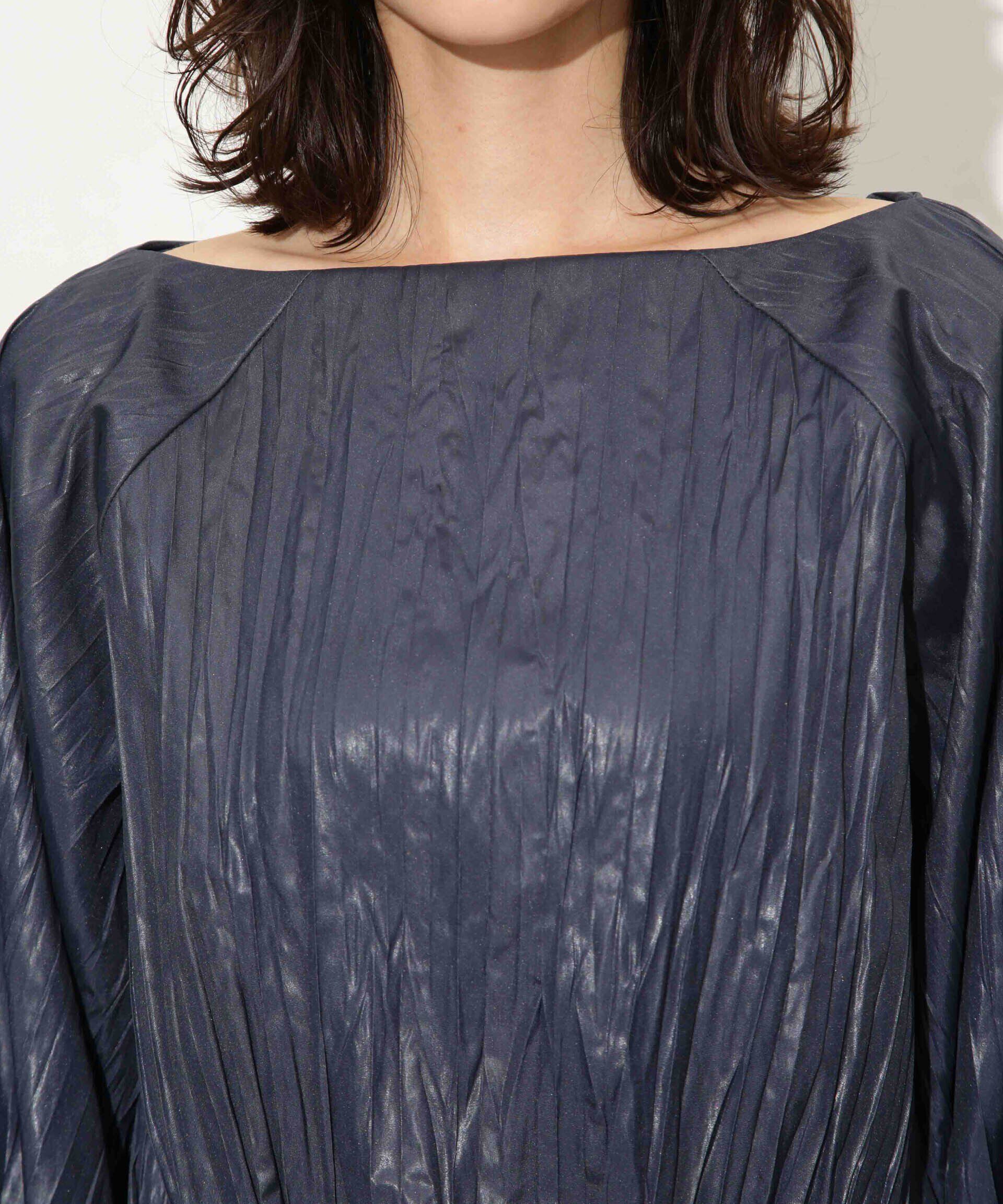 nano･universe「チンツサテンプリーツブラウス（セットアップ可）」|シャツ・ブラウス|