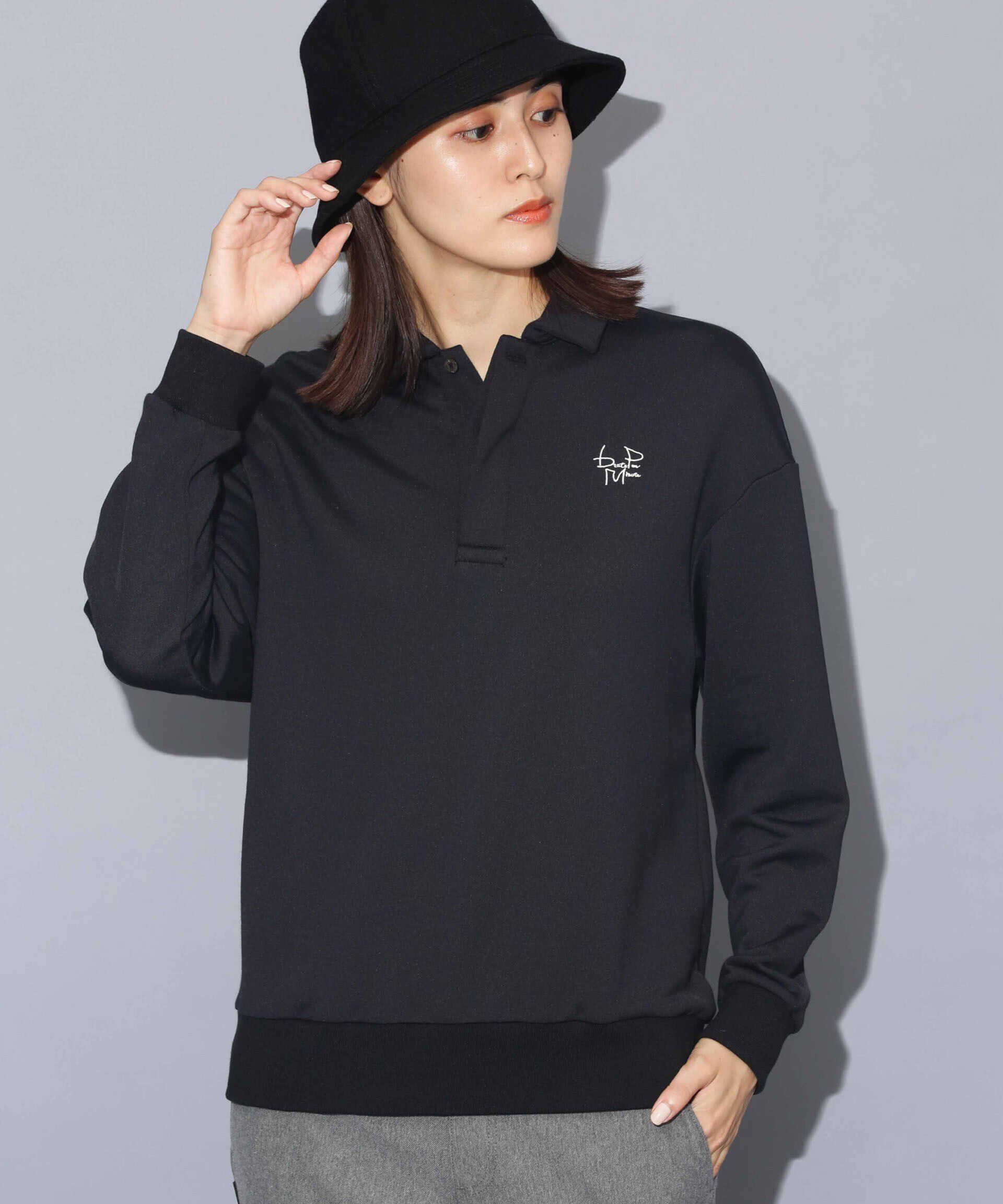 nano･universe「beats per minute/スウェットライクポロシャツ」|Tシャツ・カットソー|ブラック