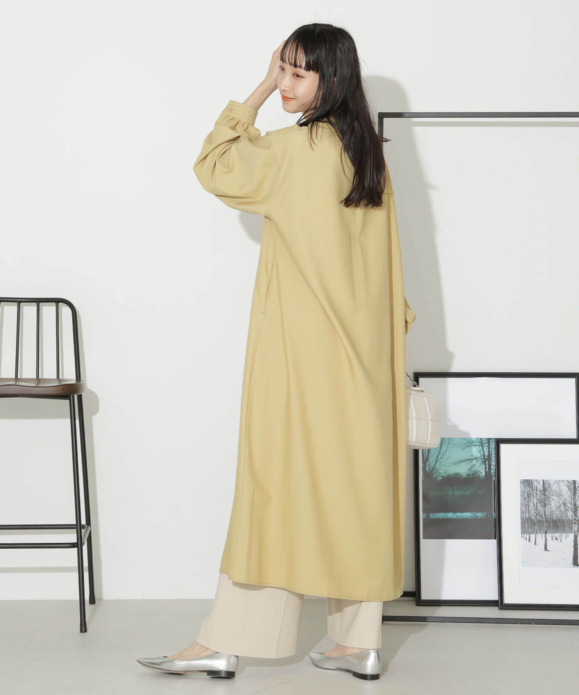 nano･universe「ハイカウントツイルバンドカラースキッパーワンピース」|ワンピース|