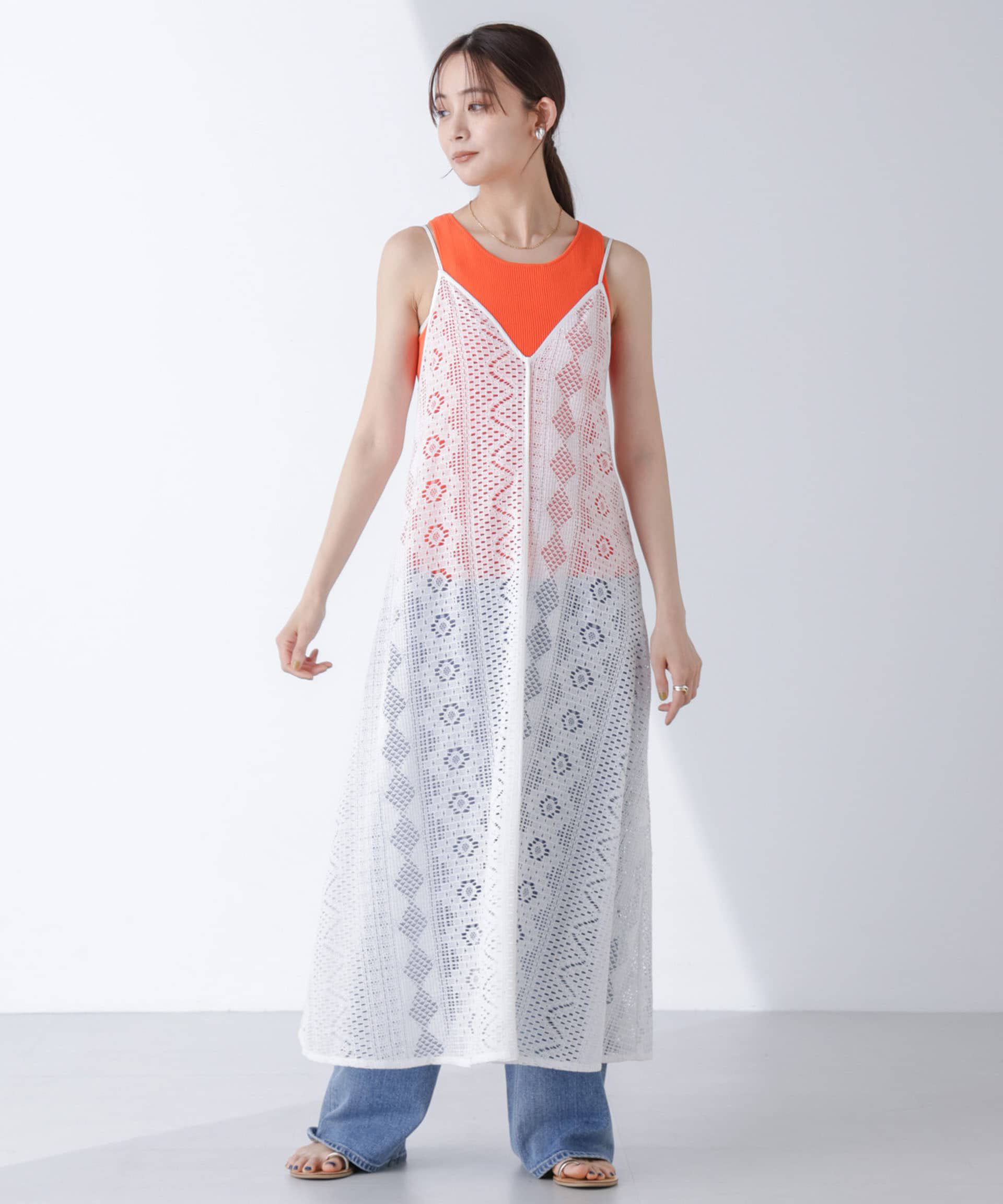 nano･universe「総レースキャミソールワンピース」|ワンピース|