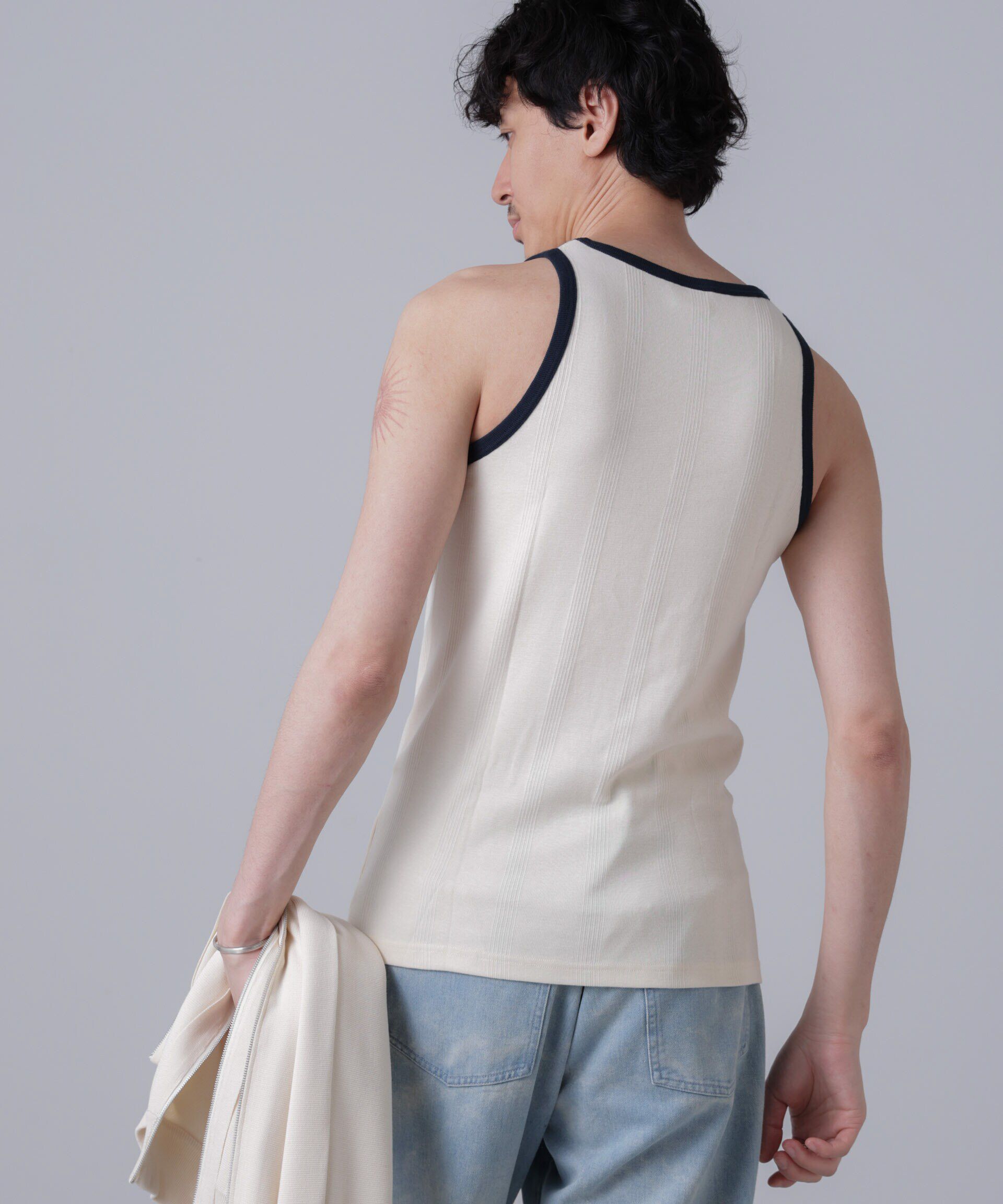 nano･universe「「NJ/CLUB」PARKSTOCK MILLER別注 パネルリブタンクトップ」|Tシャツ・カットソー|