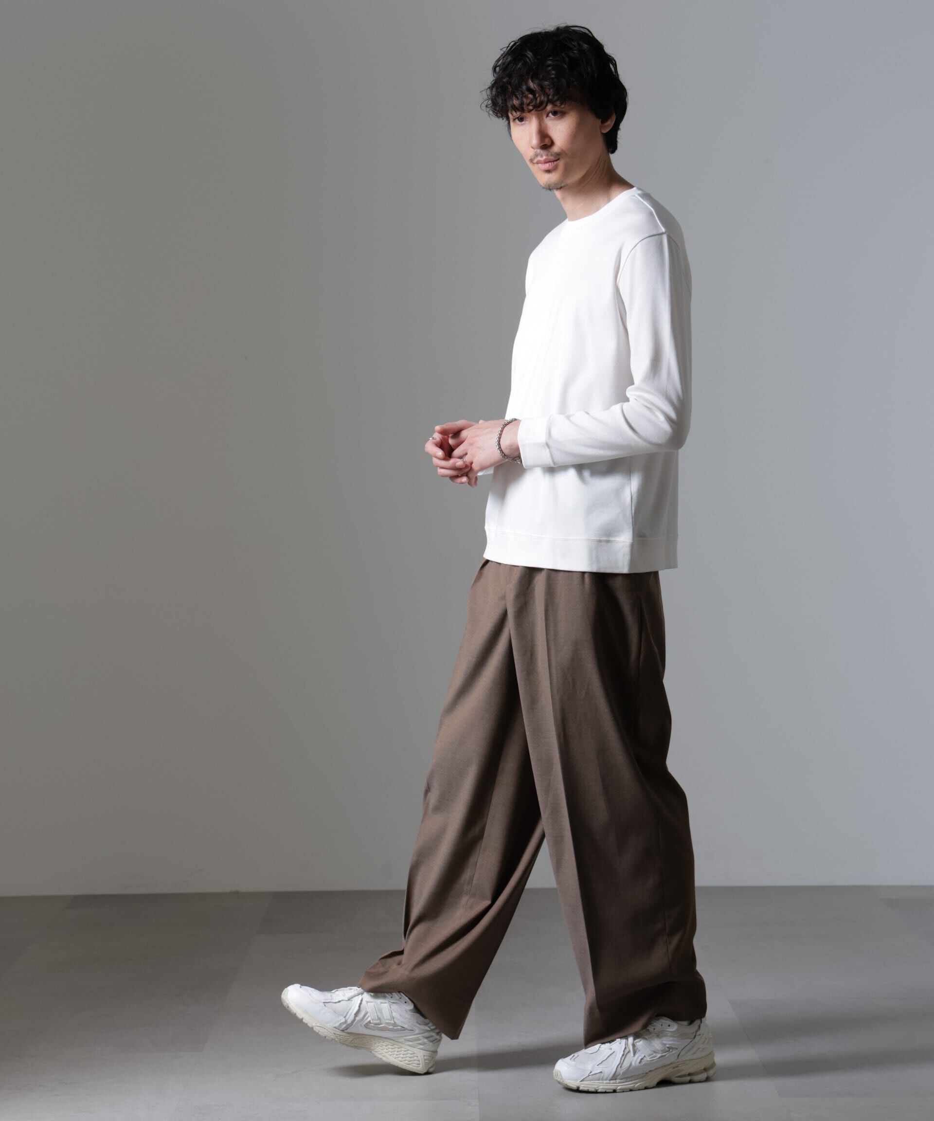 nano･universe「｢FORMAL JERSEY｣クルーネックカットソー長袖」|Tシャツ・カットソー|