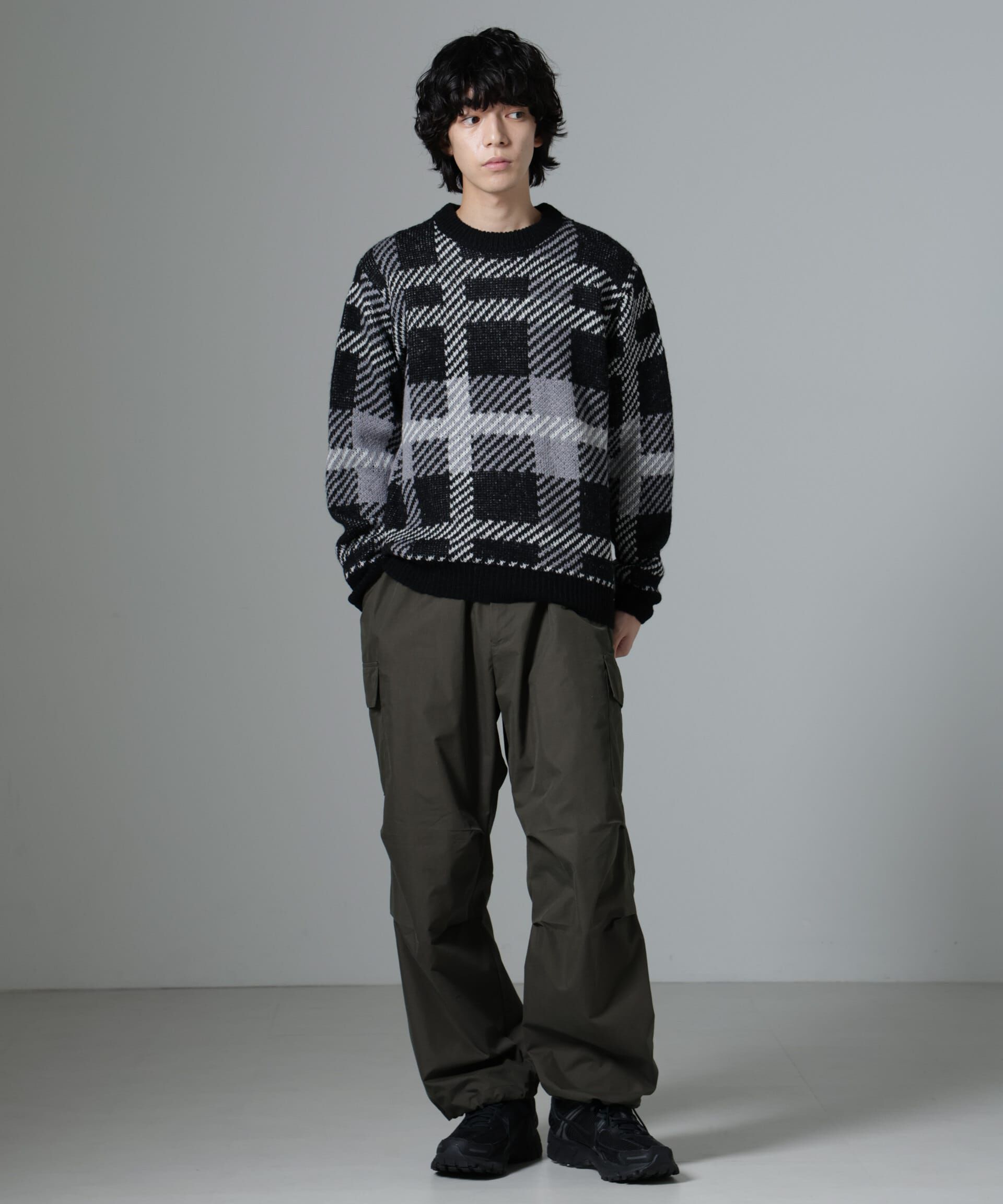 nano･universe「ウールミックスパターンニット」|ニット・セーター|