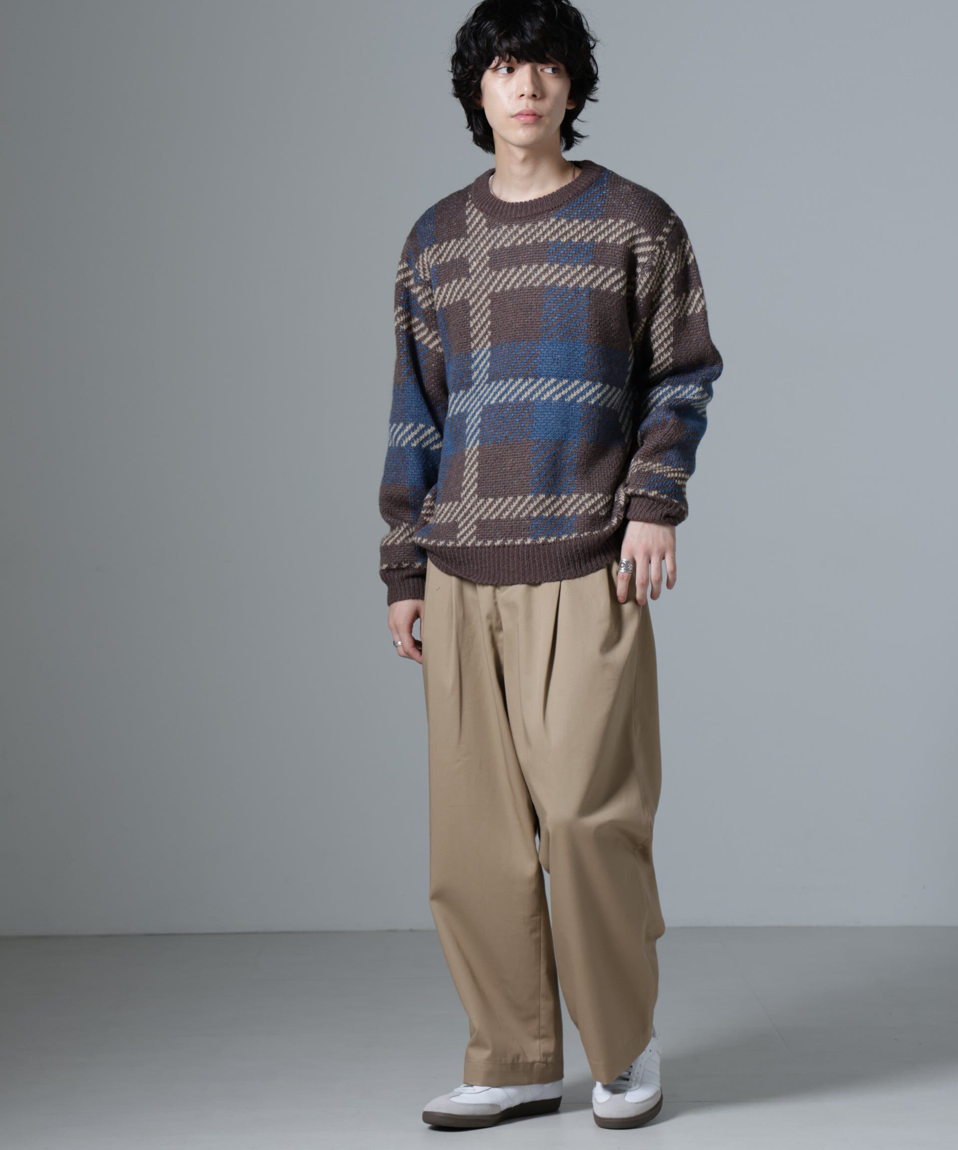 nano･universe「ウールミックスパターンニット」|ニット・セーター|