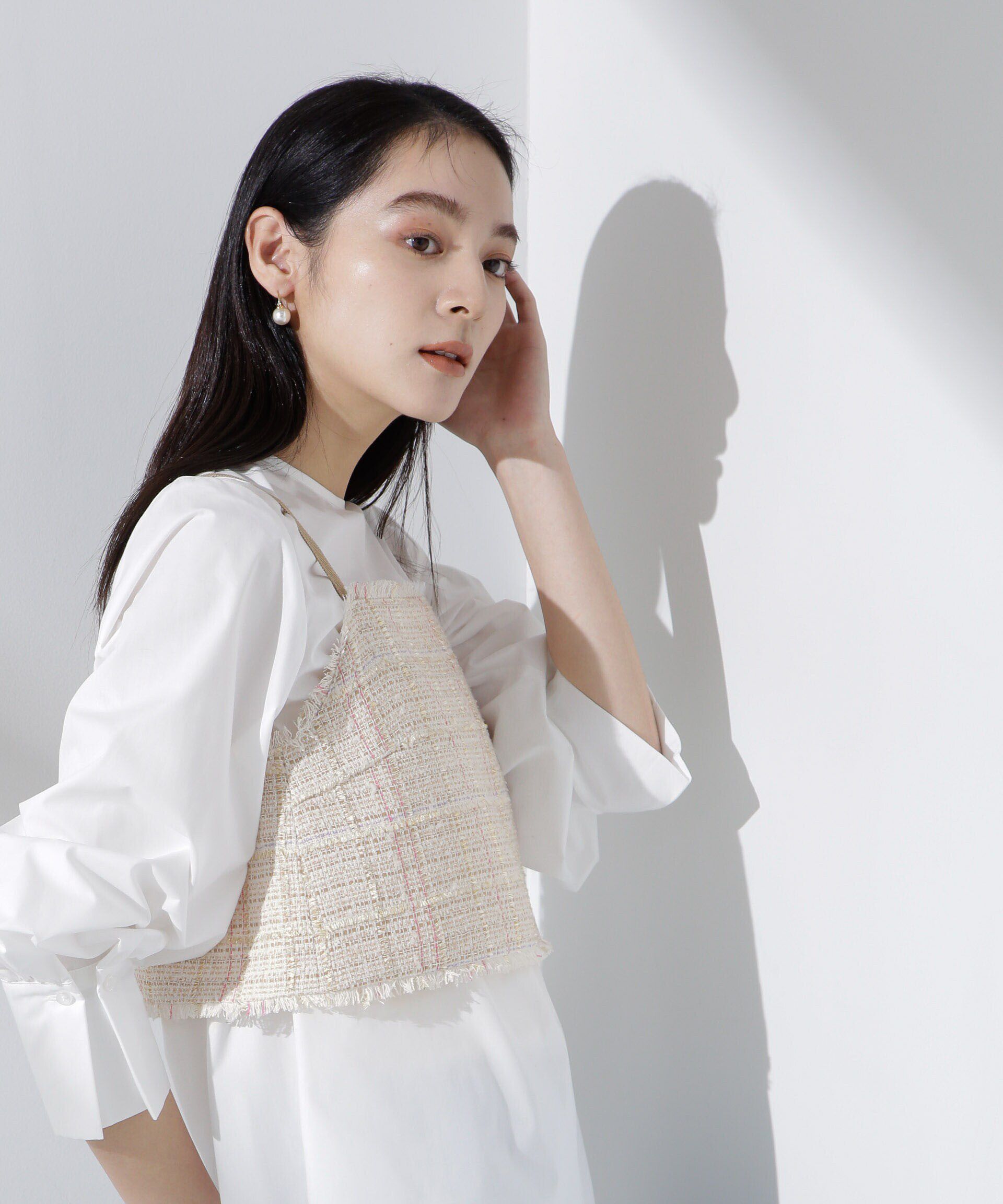 nano･universe「ツィードショートビスチェ」|シャツ・ブラウス|