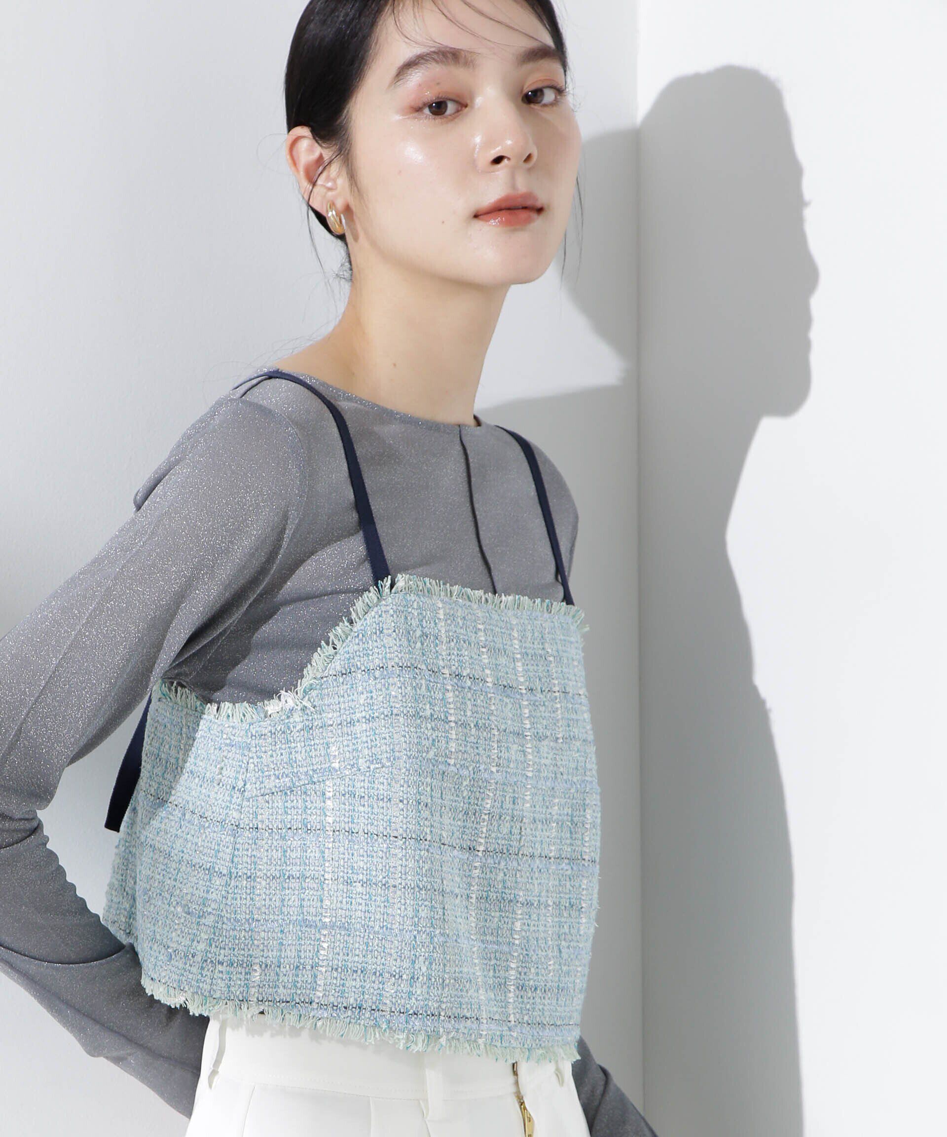 nano･universe「ツィードショートビスチェ」|シャツ・ブラウス|