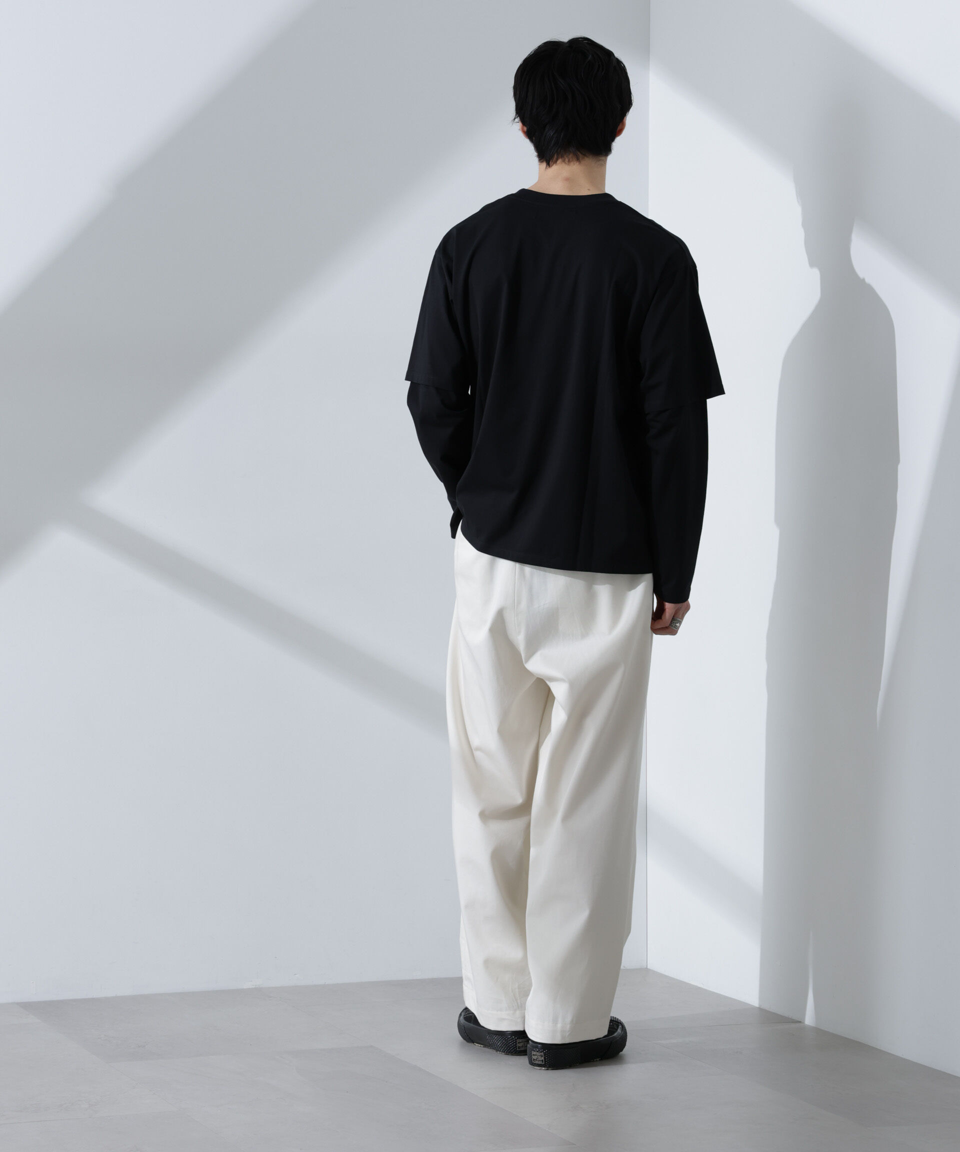 nano･universe「WEB限定/フェイクレイヤードTシャツ 長袖」|Tシャツ・カットソー|