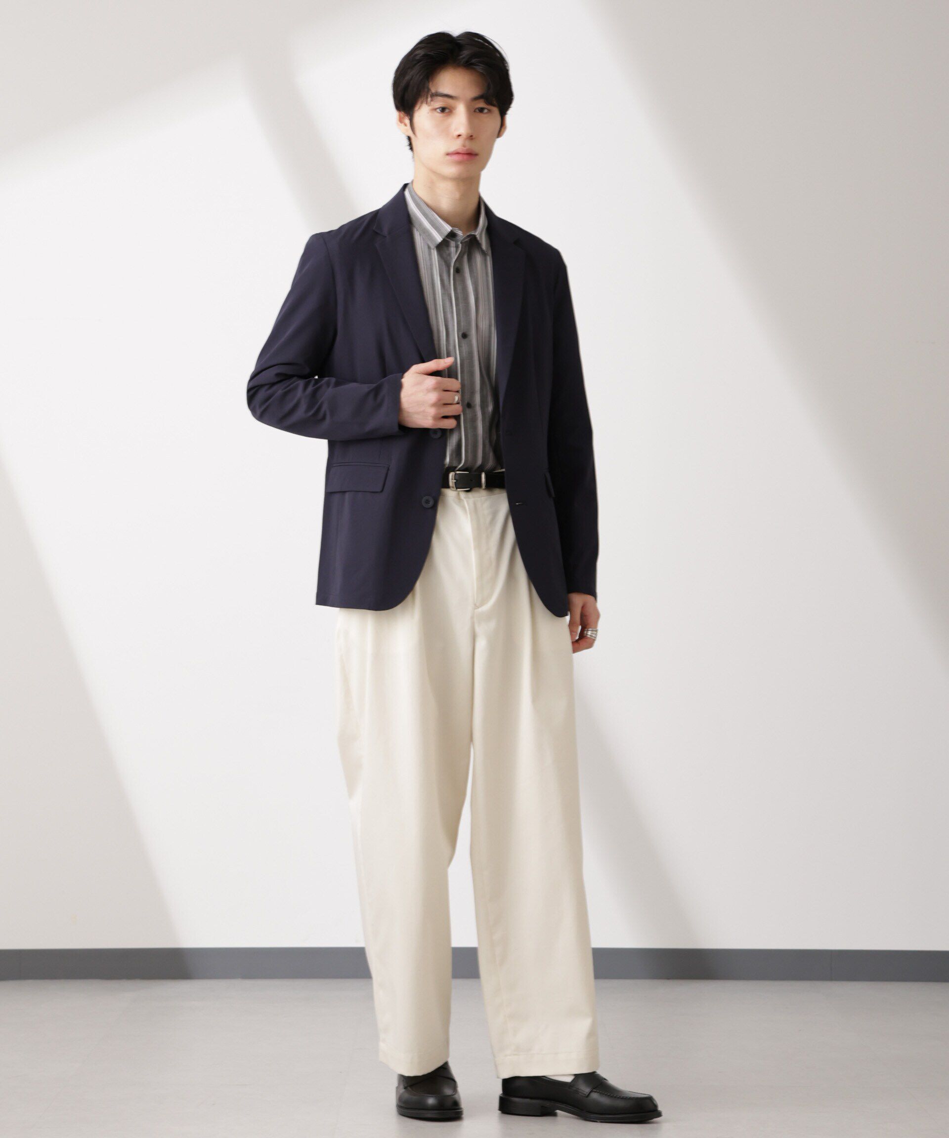 nano･universe「ライトウェイトストレッチ ジャケット(セットアップ可)」|テーラードジャケット|