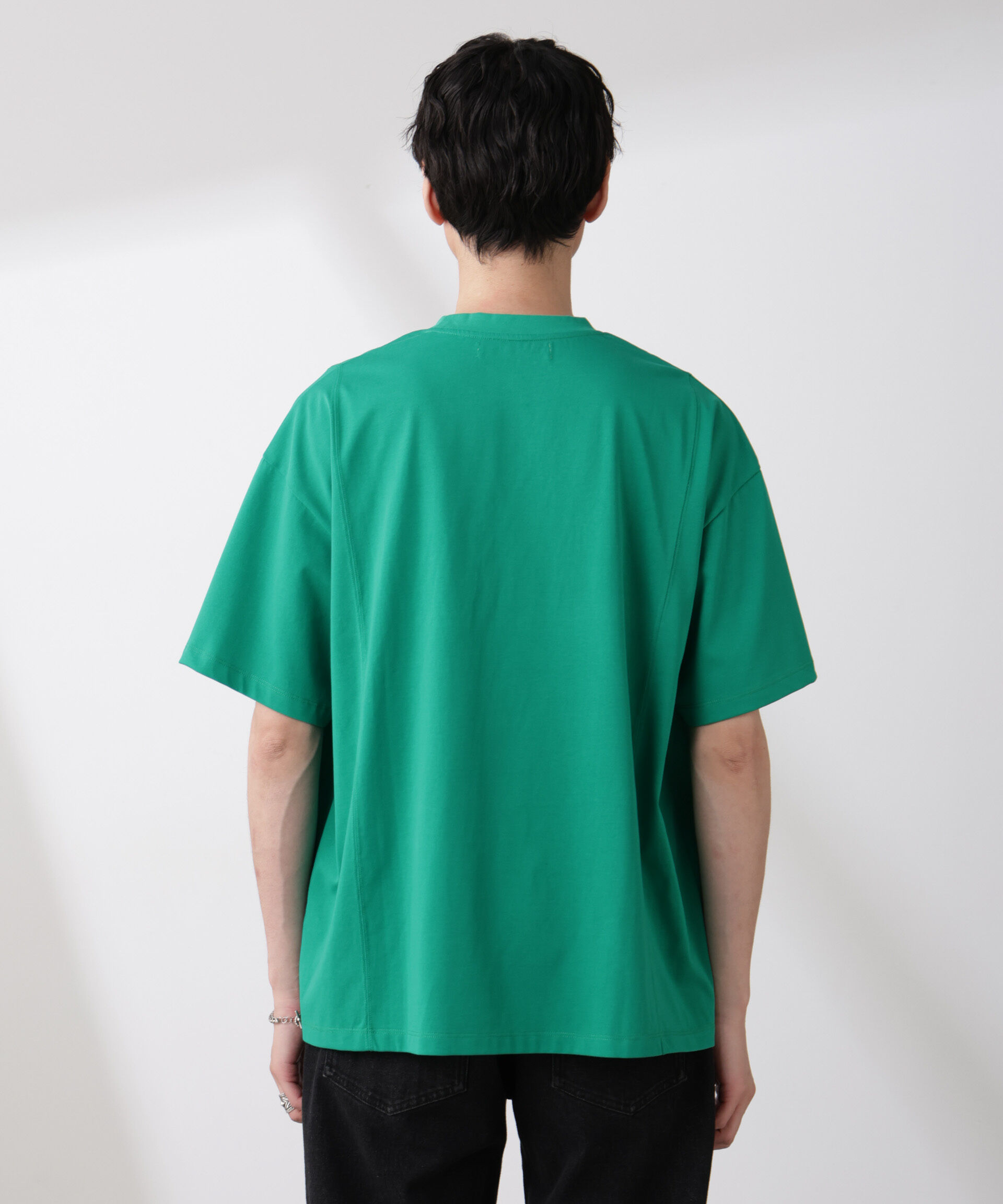 nano･universe「「NJ/CLUB」 ENRICHプリント切り替え Tシャツ」|Tシャツ・カットソー|