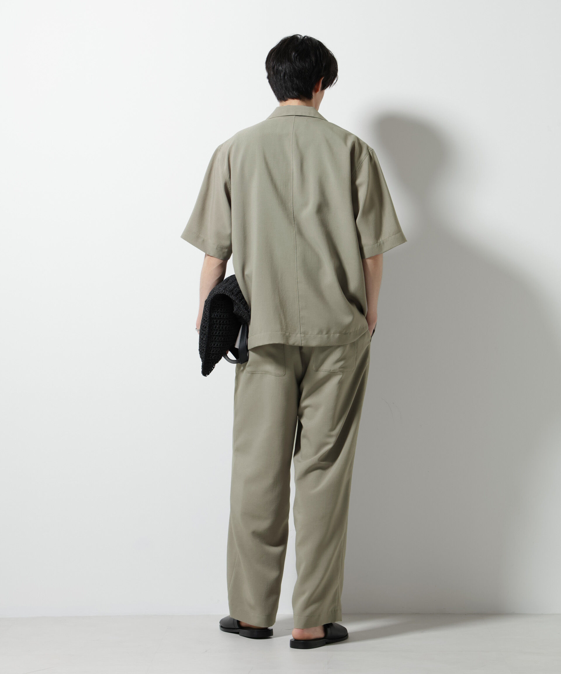 nano･universe「メランジドライイージーテーパードパンツ（セットアップ可）」|チノ|