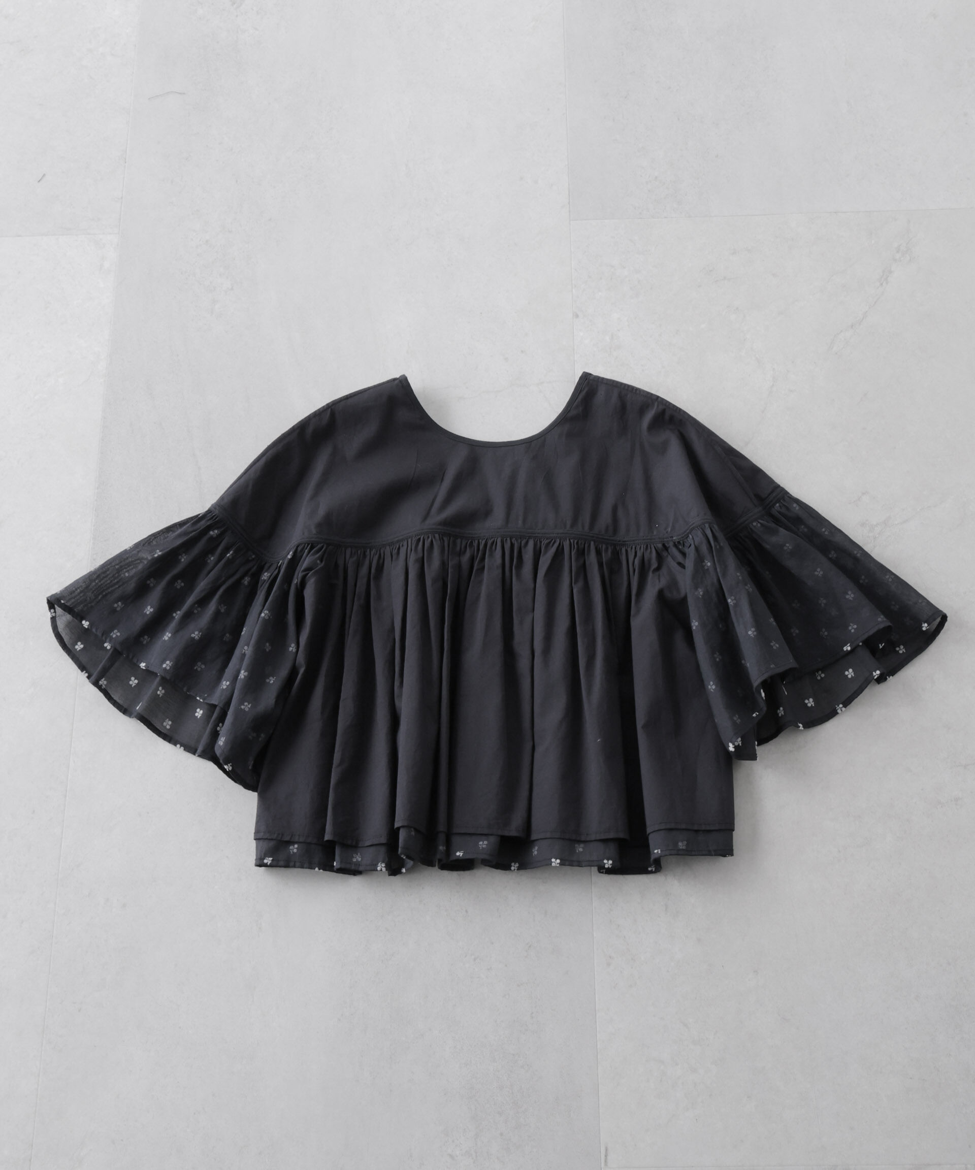 nano･universe「made in india コットンフロッキーフラワーブラウス」|シャツ・ブラウス|