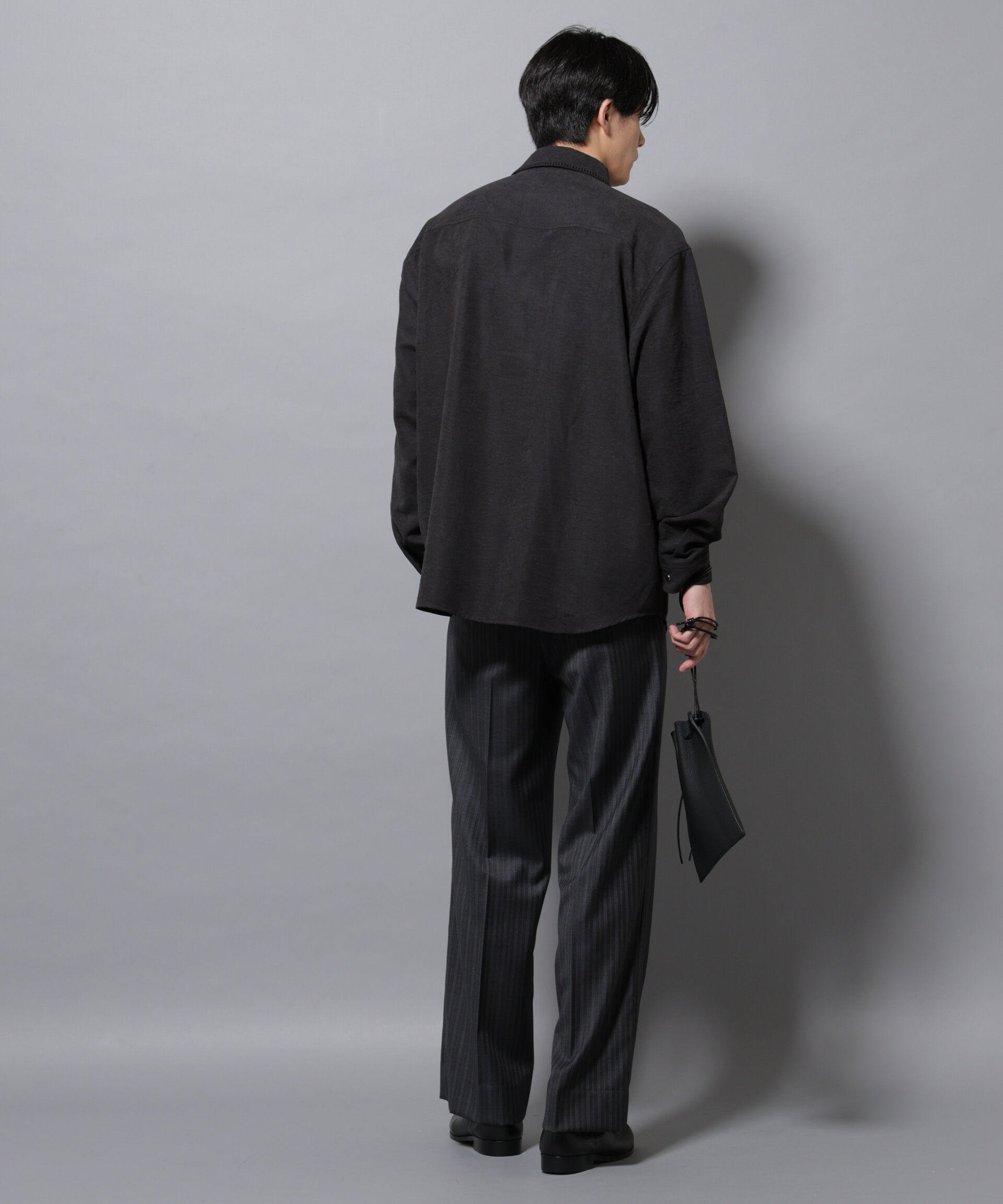 nano･universe「エンブロイダリーフェイクスウェードシャツ」|シャツ・ブラウス|