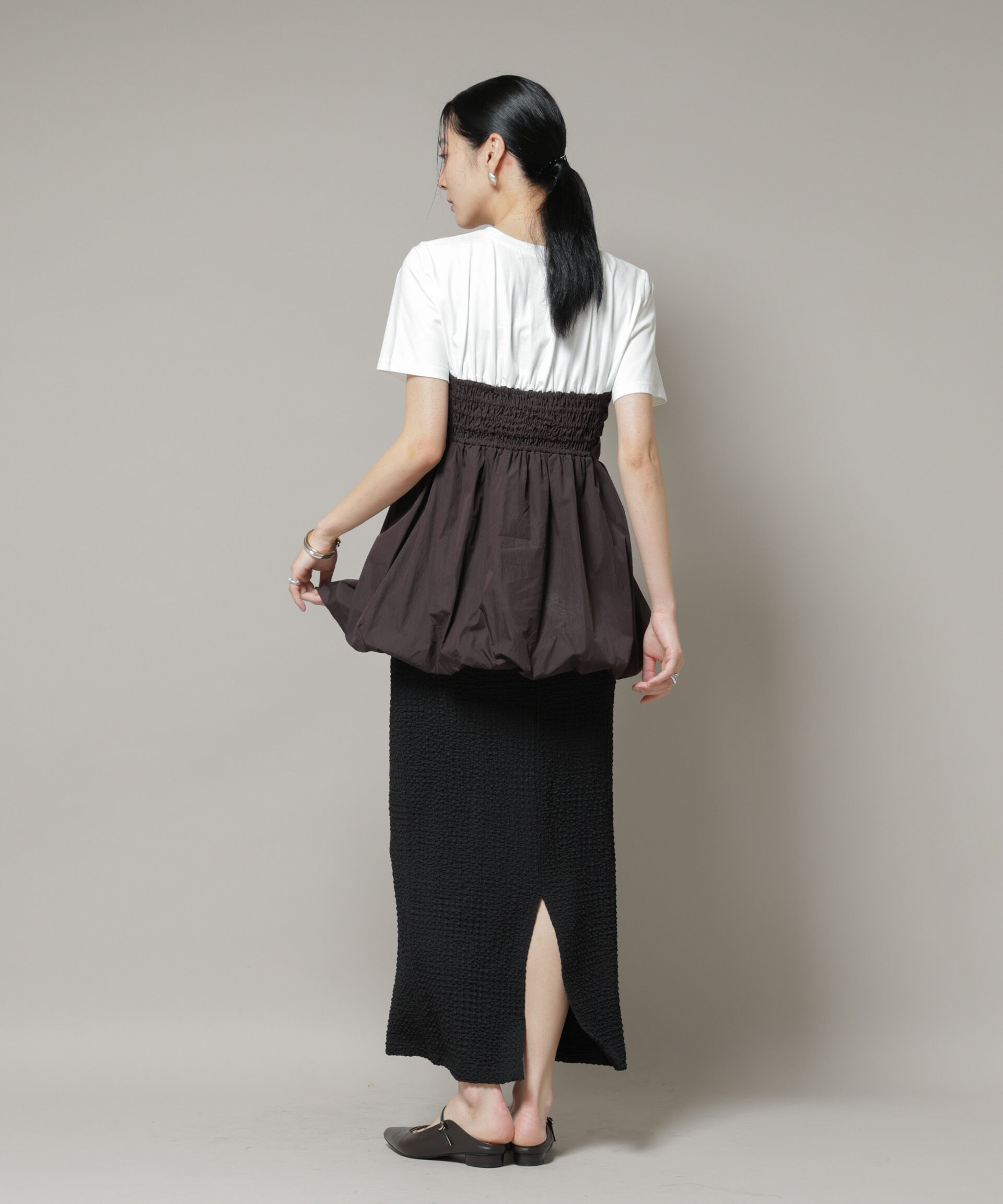 nano･universe「バルーンビスチェドッキングトップス」|Tシャツ・カットソー|