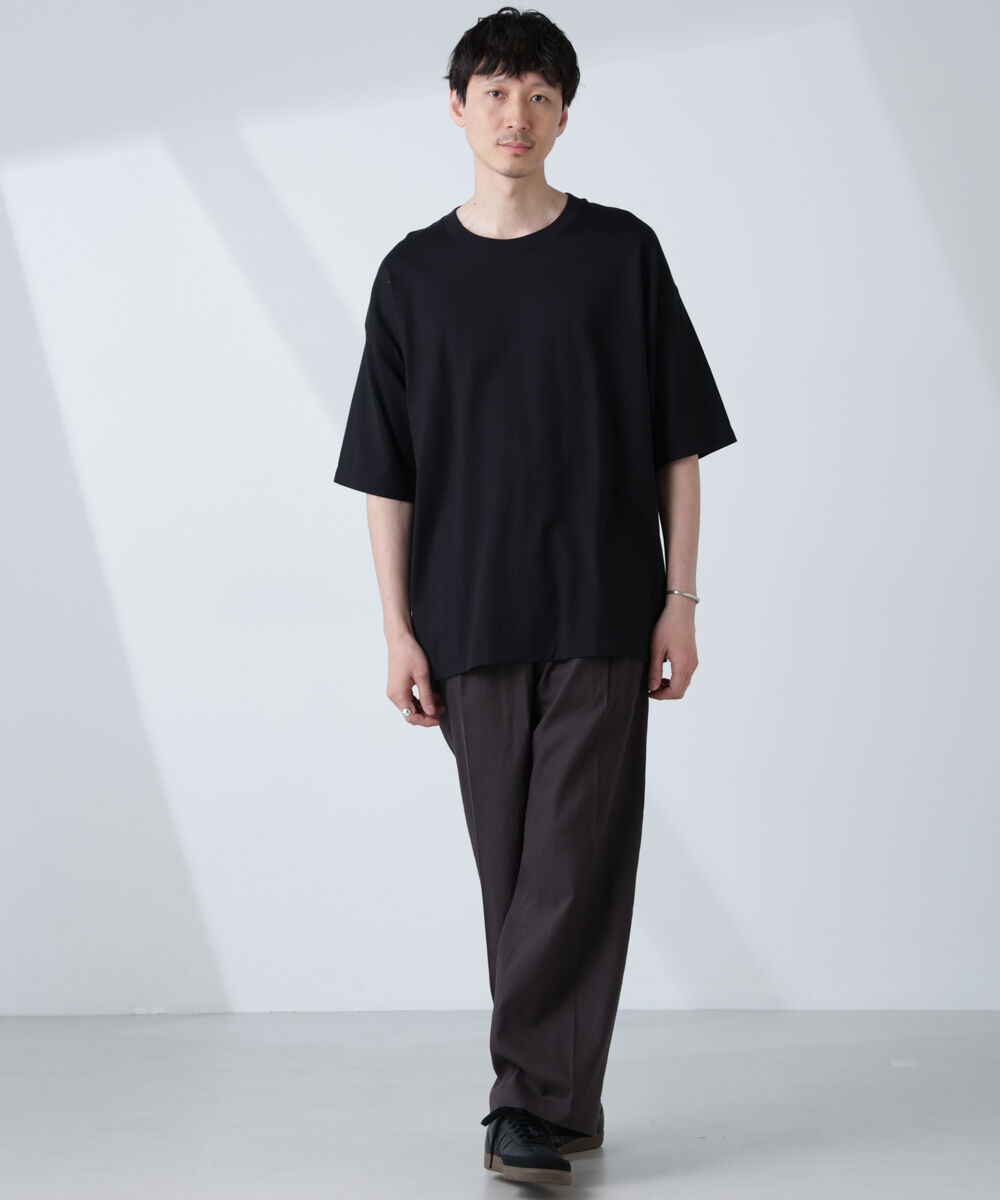 nano･universe「WEB限定/Anti Soaked(R)  汗染み防止 クルーネック ビッグシルエットTシャツ」|Tシャツ・カットソー|