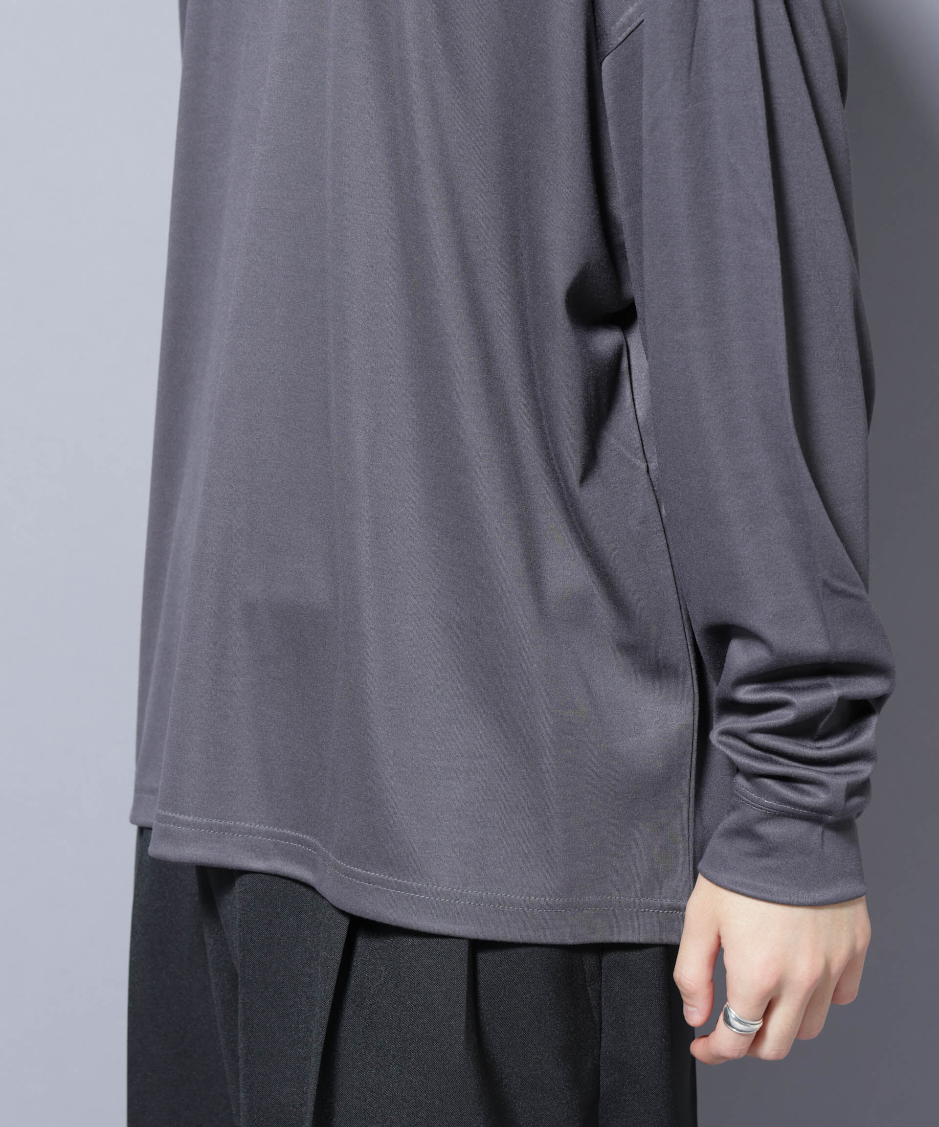 nano･universe「MIYATA&times;NANO JAPAN MADE キュプラ混 Tシャツ 長袖」|Tシャツ・カットソー|