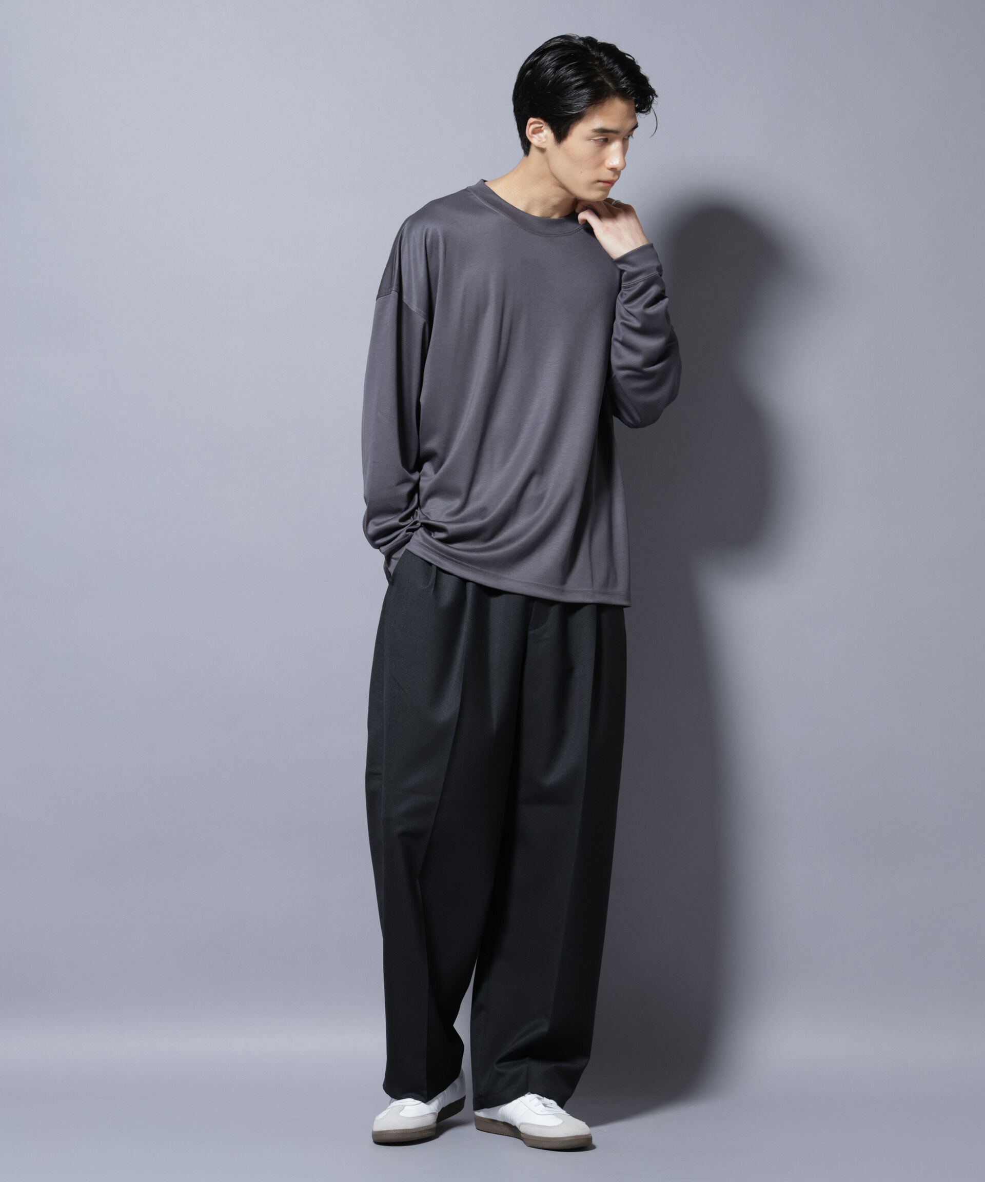 nano･universe「MIYATA&times;NANO JAPAN MADE キュプラ混 Tシャツ 長袖」|Tシャツ・カットソー|