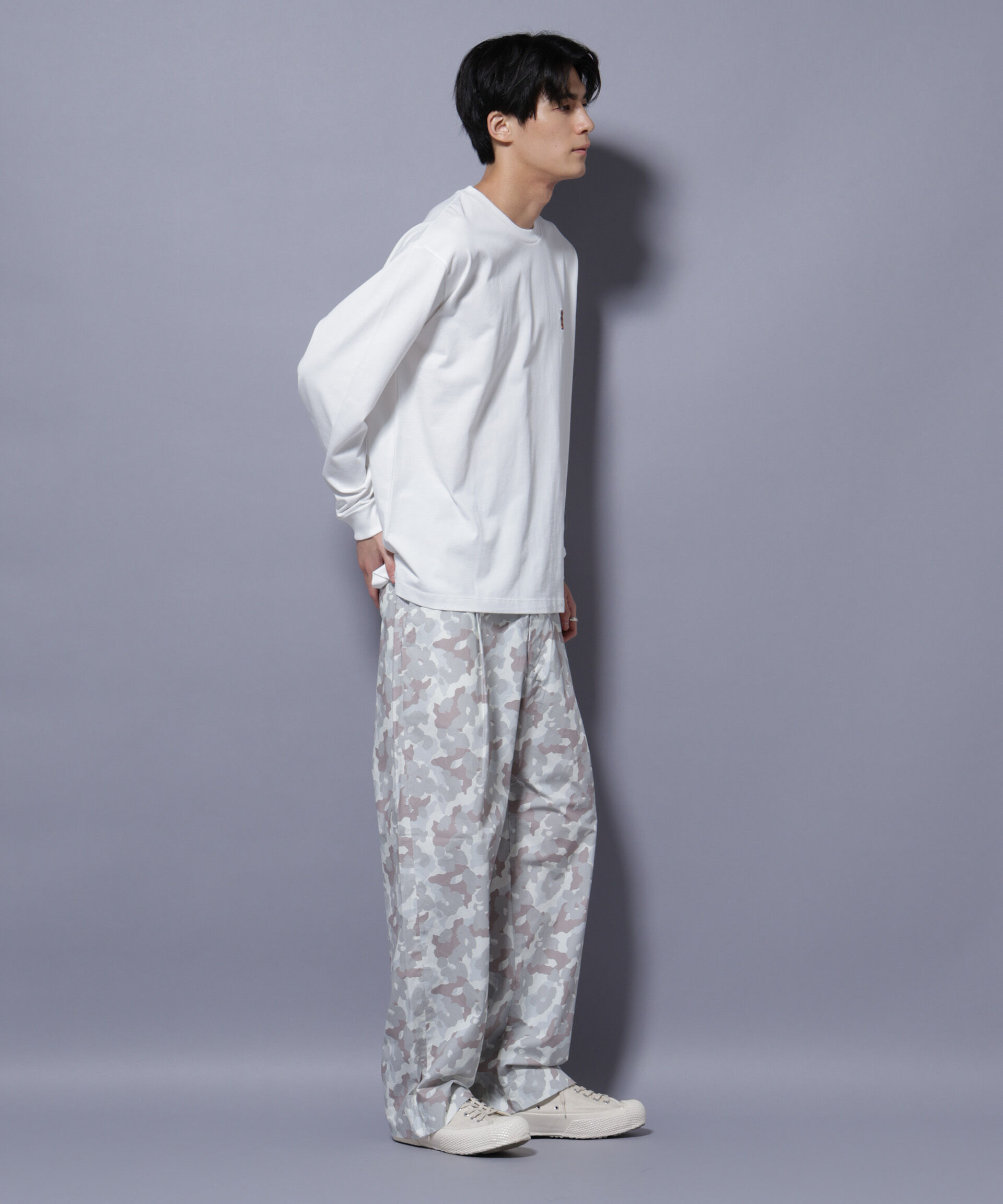 nano･universe「オリジナルパターンイージーパンツ」|チノ|