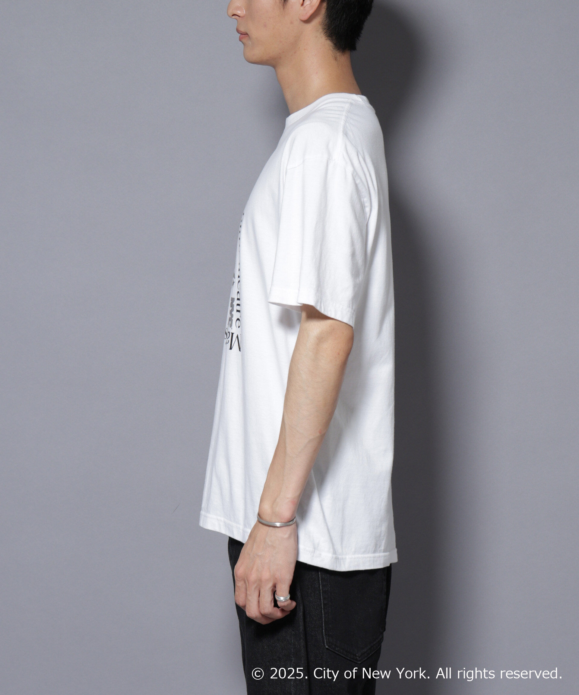 nano･universe「別注GOOD ROCK SPEED NYC シルバー箔プリントTシャツ」|Tシャツ・カットソー|