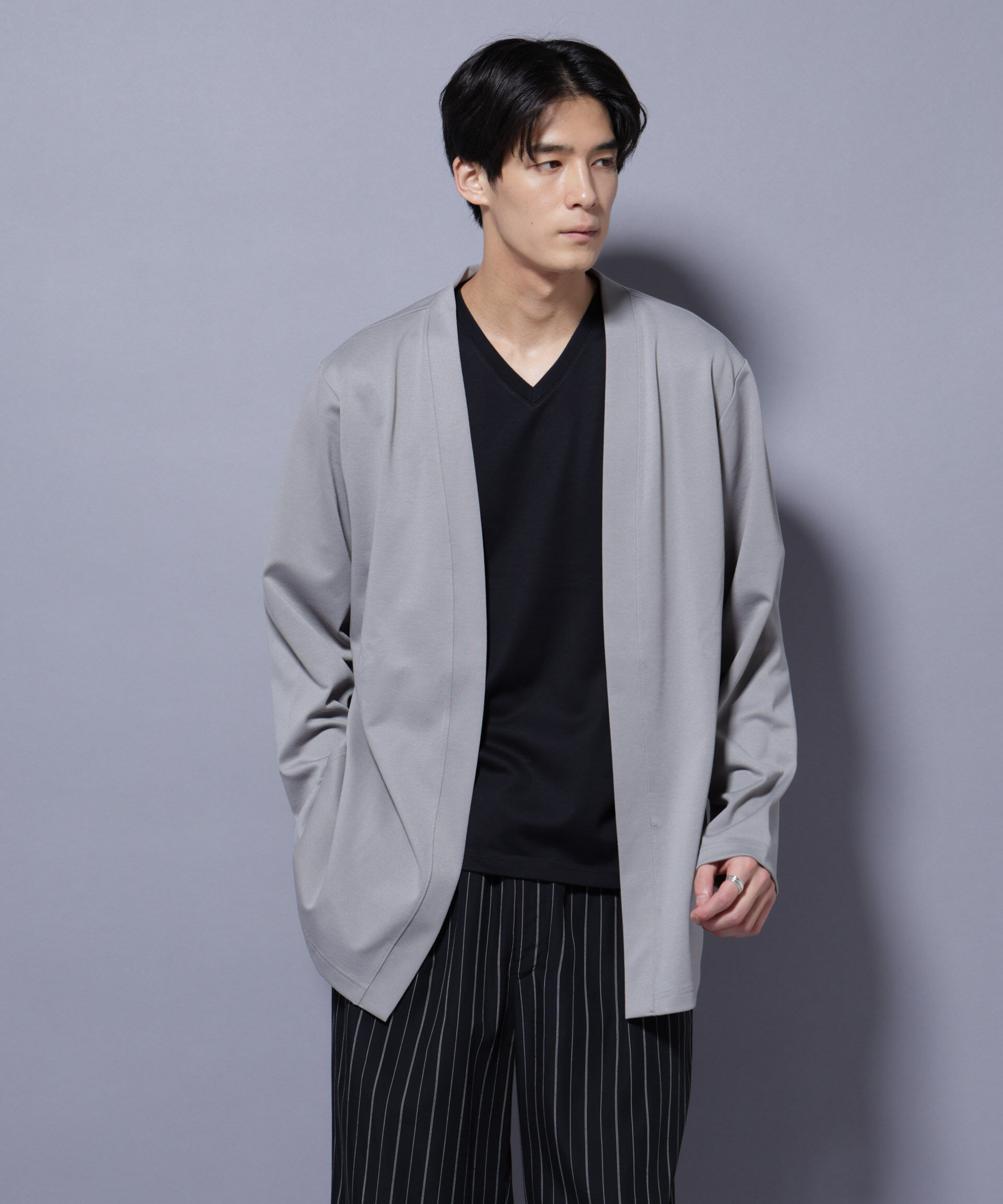 nano･universe「ダブルジャージー着流しカーディガン」|Tシャツ・カットソー|