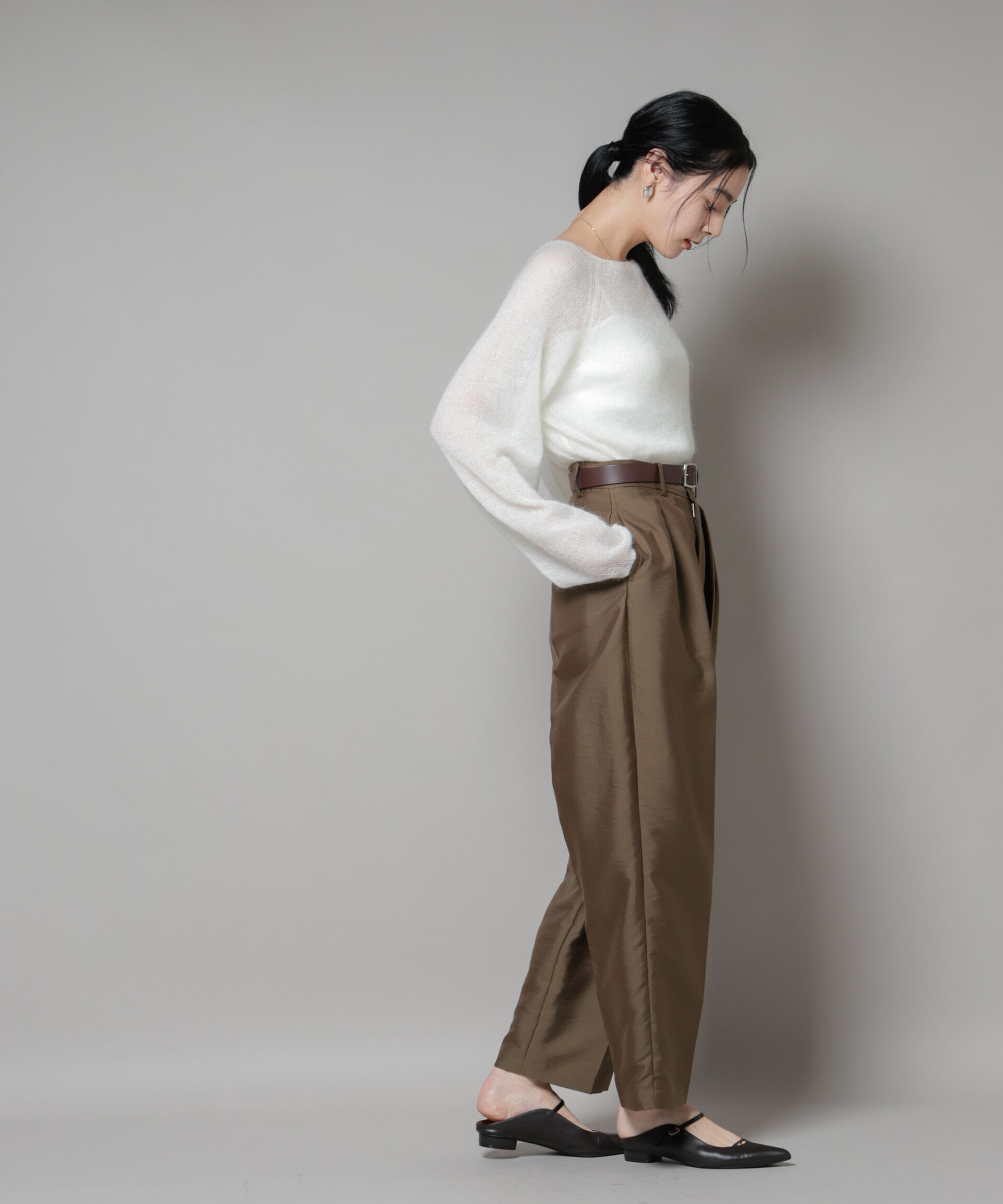 nano･universe「モヘヤ混天竺シアーニット」|ニット・セーター|