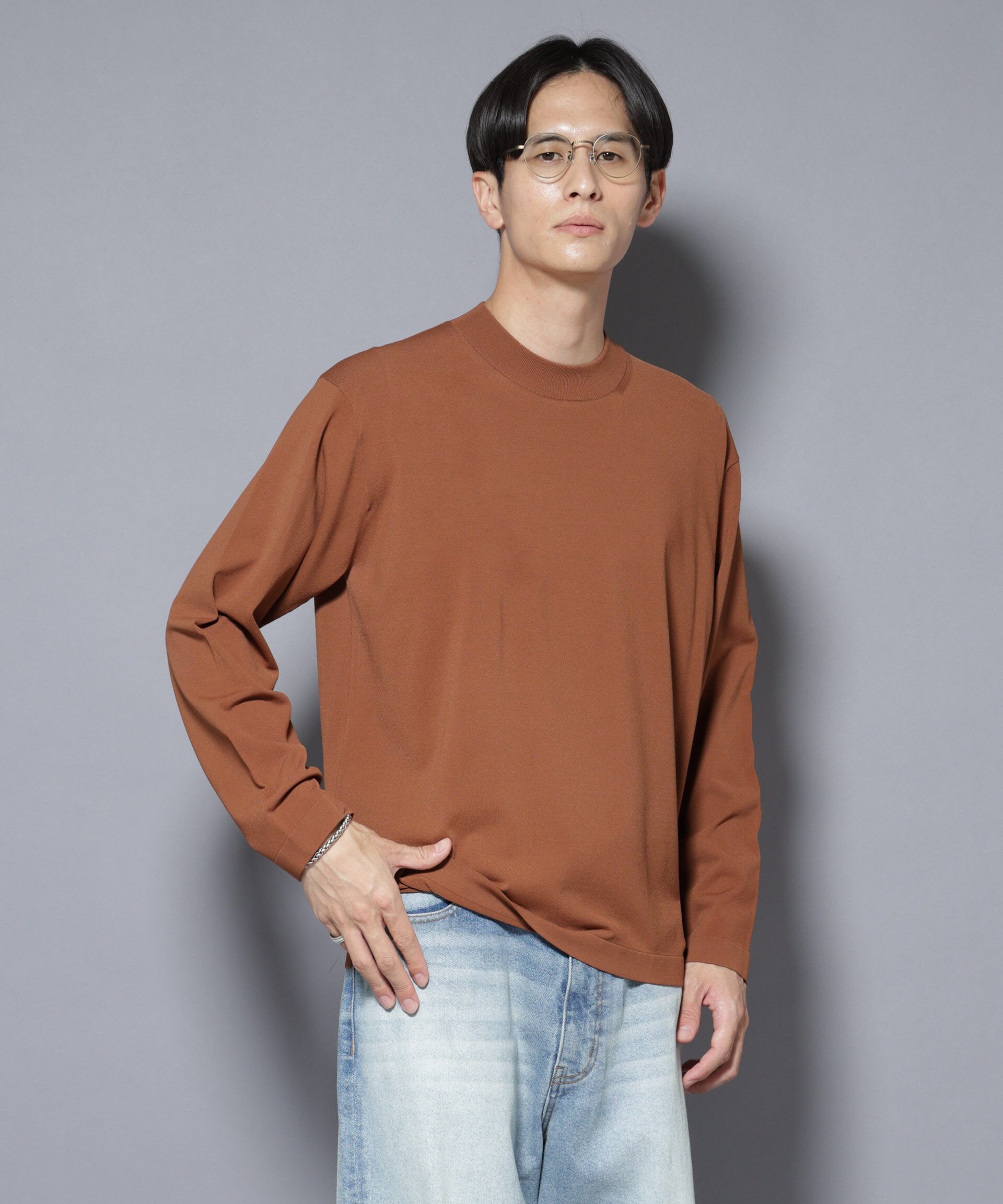 nano･universe「「ELITE 7 FUNCTION」クルーネックニット」|ニット・セーター|