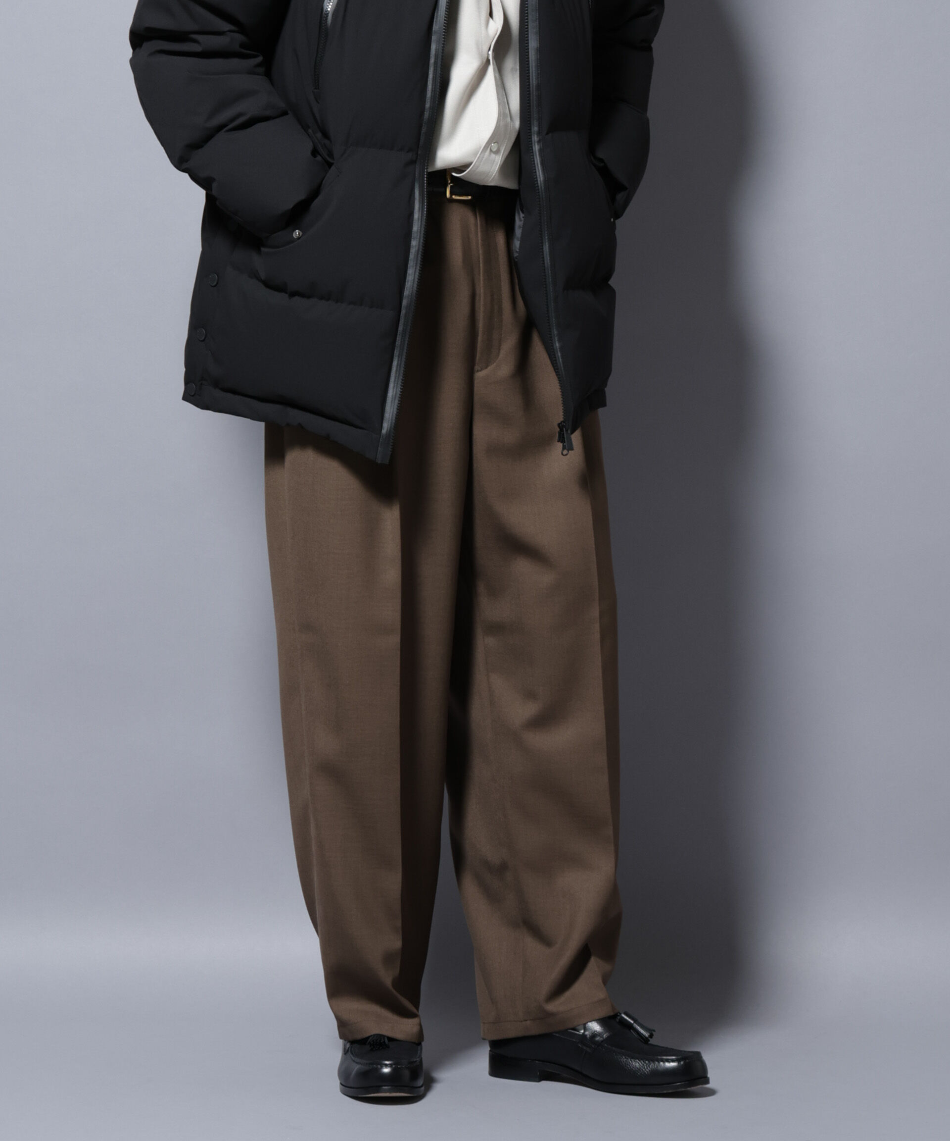 nano･universe「「大人のワイドパンツ」ドライギャバワイドイージースラックス」|チノ|