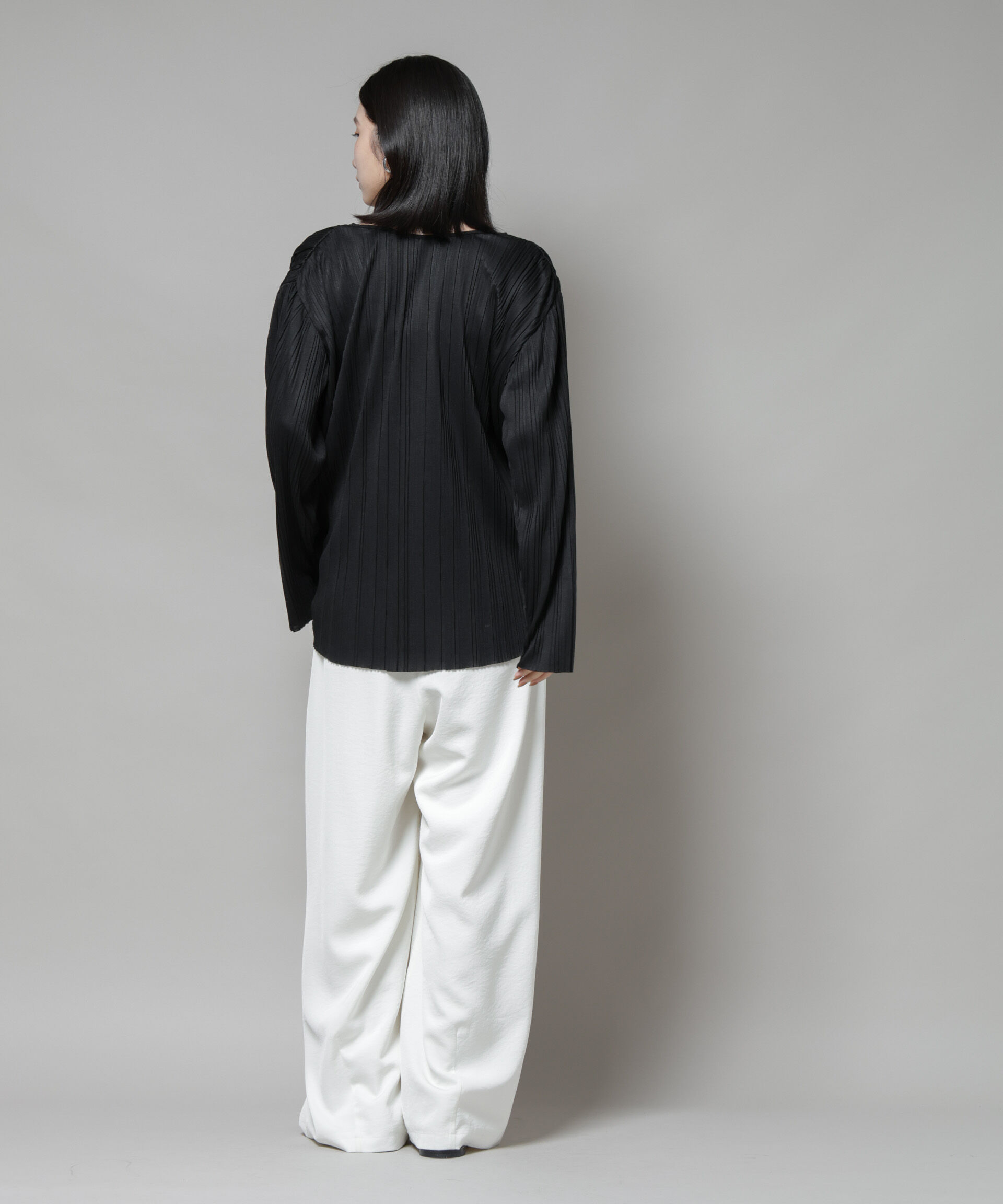 nano･universe「プリーツカットスナップシャツ」|Tシャツ・カットソー|