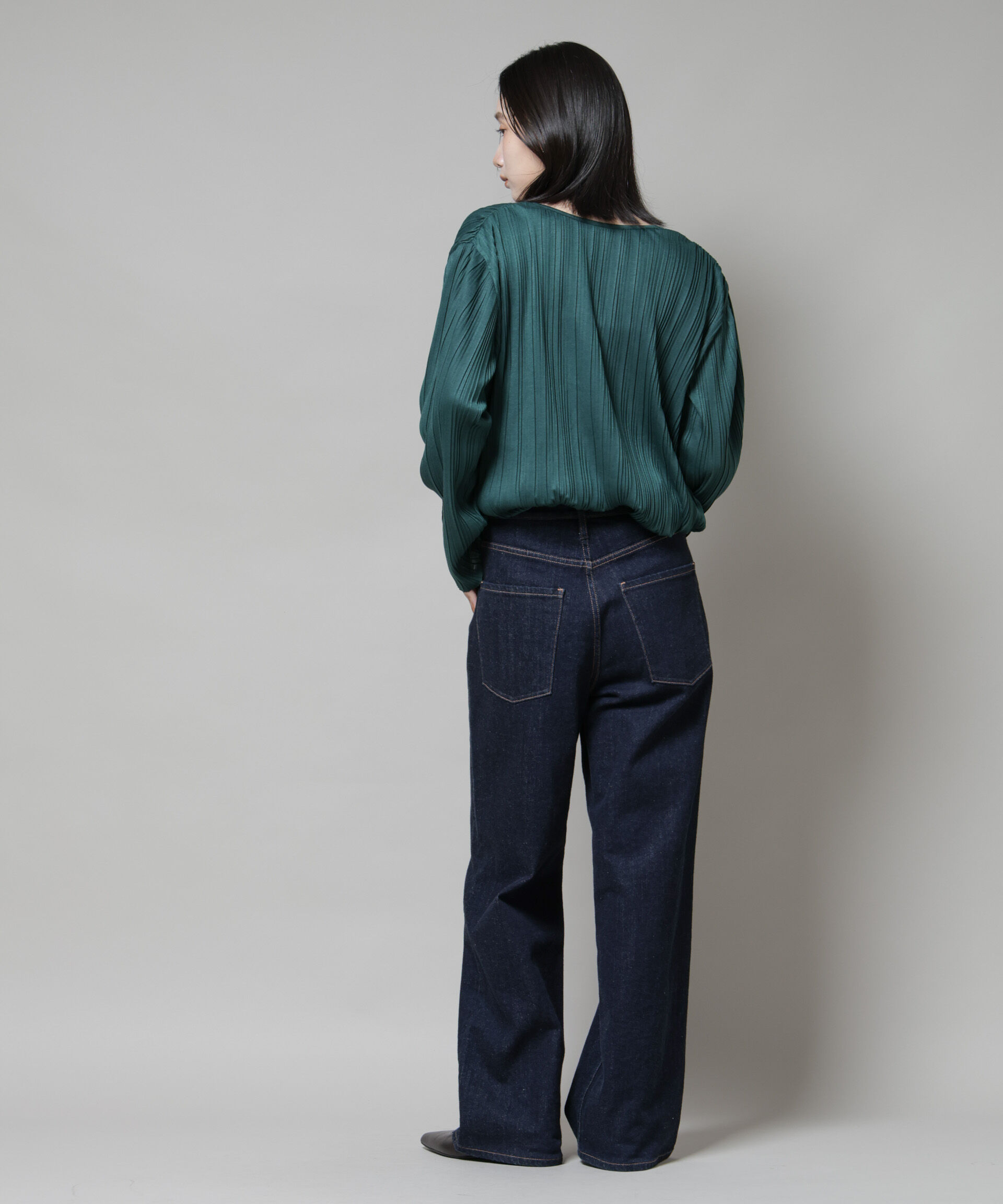 nano･universe「プリーツカットスナップシャツ」|Tシャツ・カットソー|