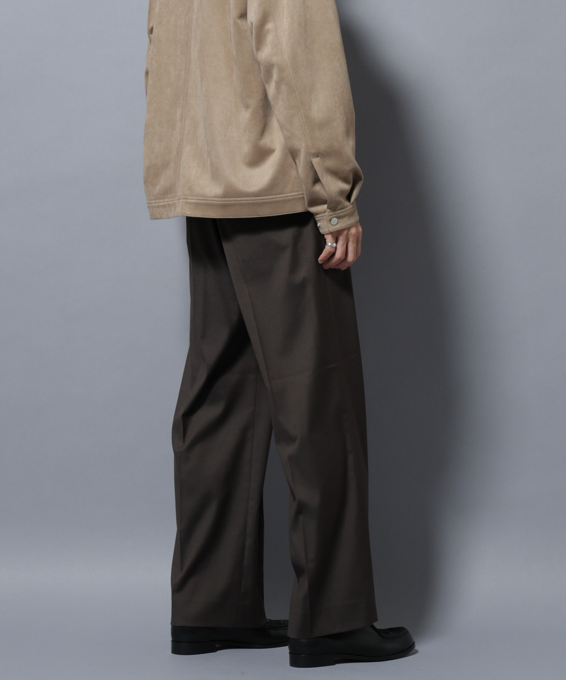 nano･universe「DELEGANTEエアリーサキソニー/CHK/ST ストレートFITパンツ(セットアップ可)」|チノ|