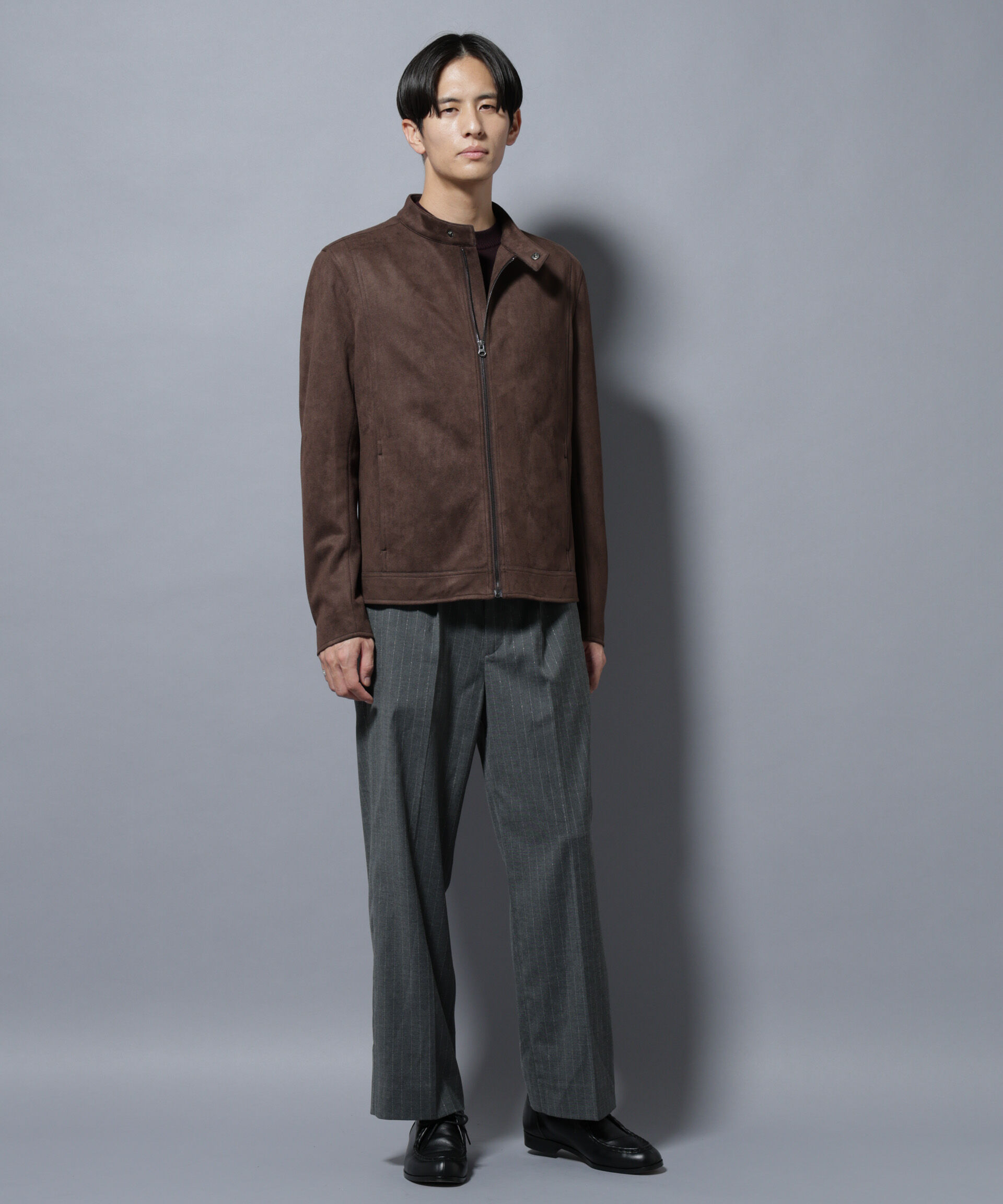 nano･universe「DELEGANTEエアリーサキソニー/CHK/ST ストレートFITパンツ(セットアップ可)」|チノ|