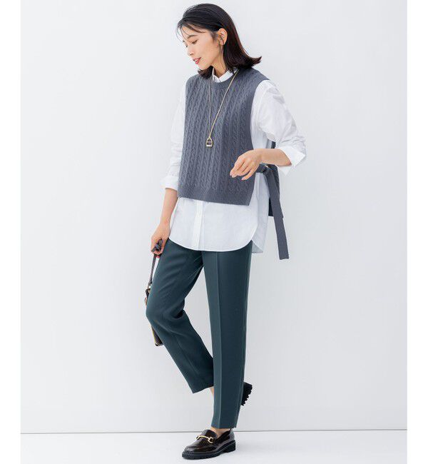 23区「【洗える】ドライダブルサテン ドロスト パンツ」|その他|