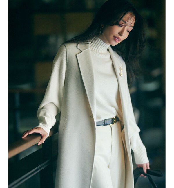 23区「【洗える】ウールカシミヤ ハイネック ニット」|ニット・セーター|ホワイト系