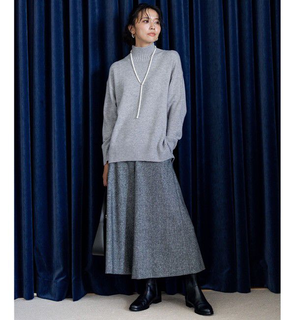 23区「【洗える】ウールカシミヤ ハイネック ニット」|ニット・セーター|