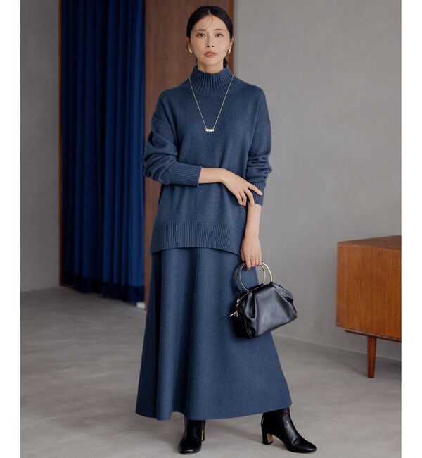 23区「【洗える】ウールカシミヤ ハイネック ニット」|ニット・セーター|