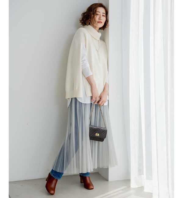 23区「【洗える】チュール プリーツ スカート」|スカート|
