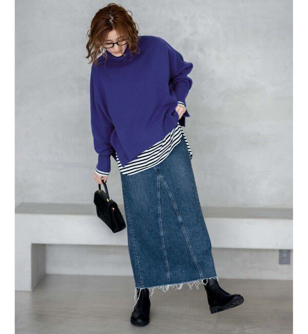 23区「【洗える】ウールカシミヤ ニットポンチョ」|ニット・セーター|